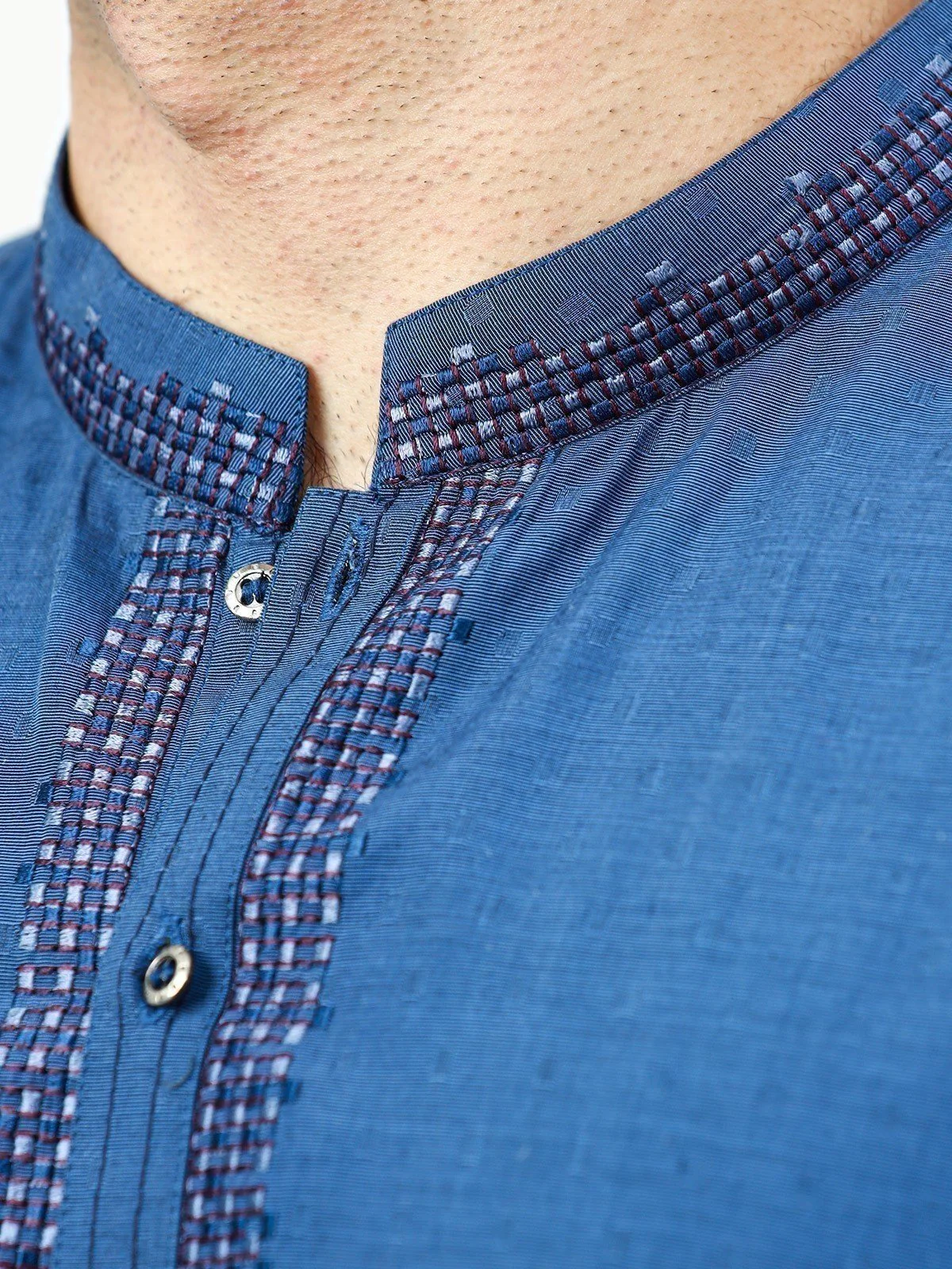Men's Blue Kurta - EMTK22-99275 - Image 5