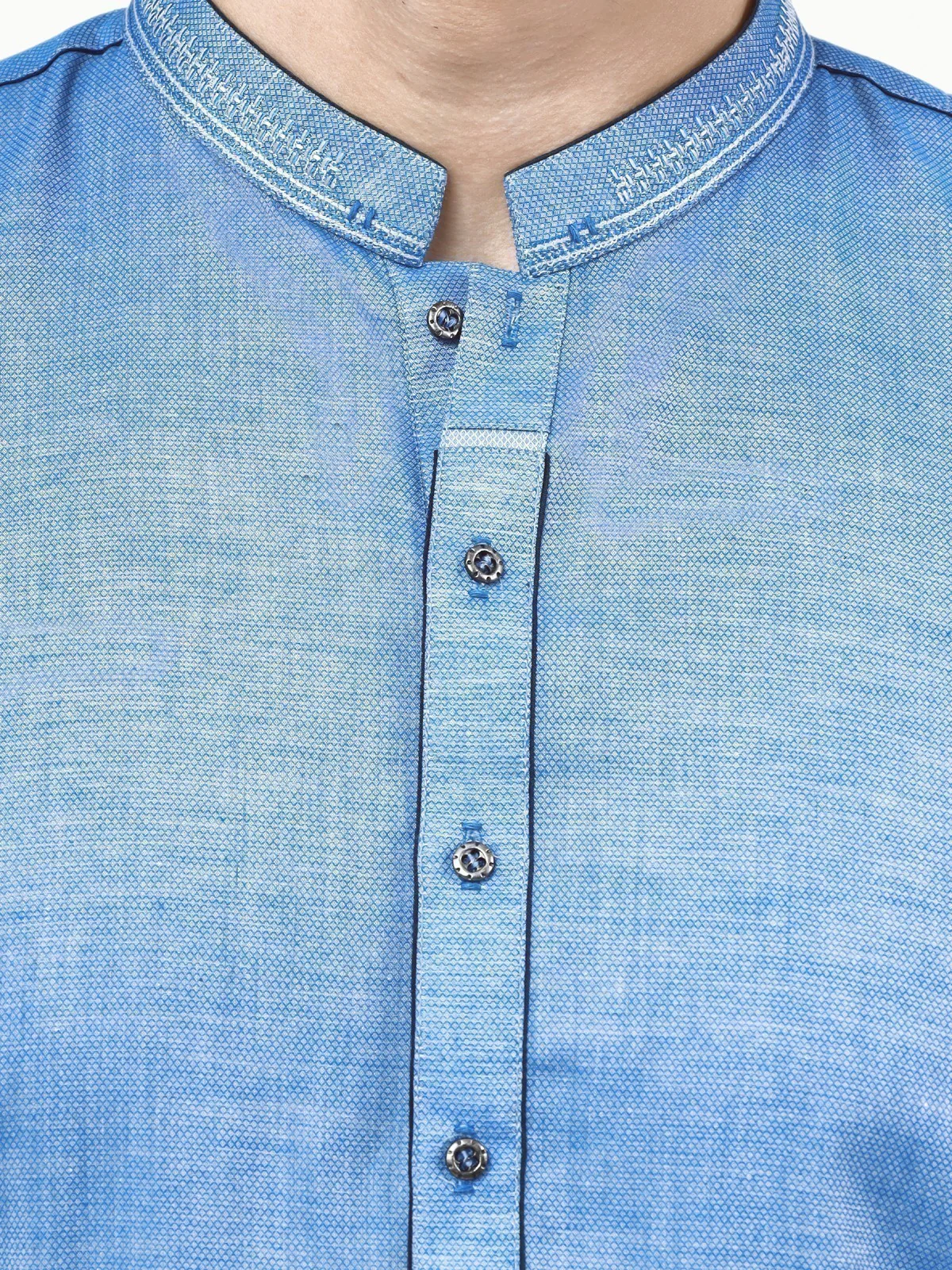 Men's Blue Kurta - EMTK22S-99136 - Image 5