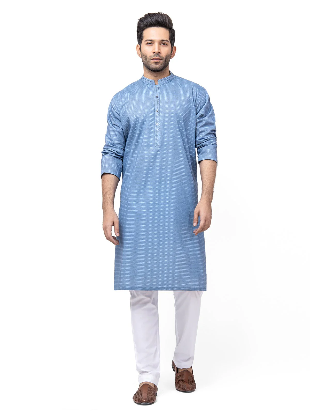 Men's Blue Kurta - EMTK22S-99161