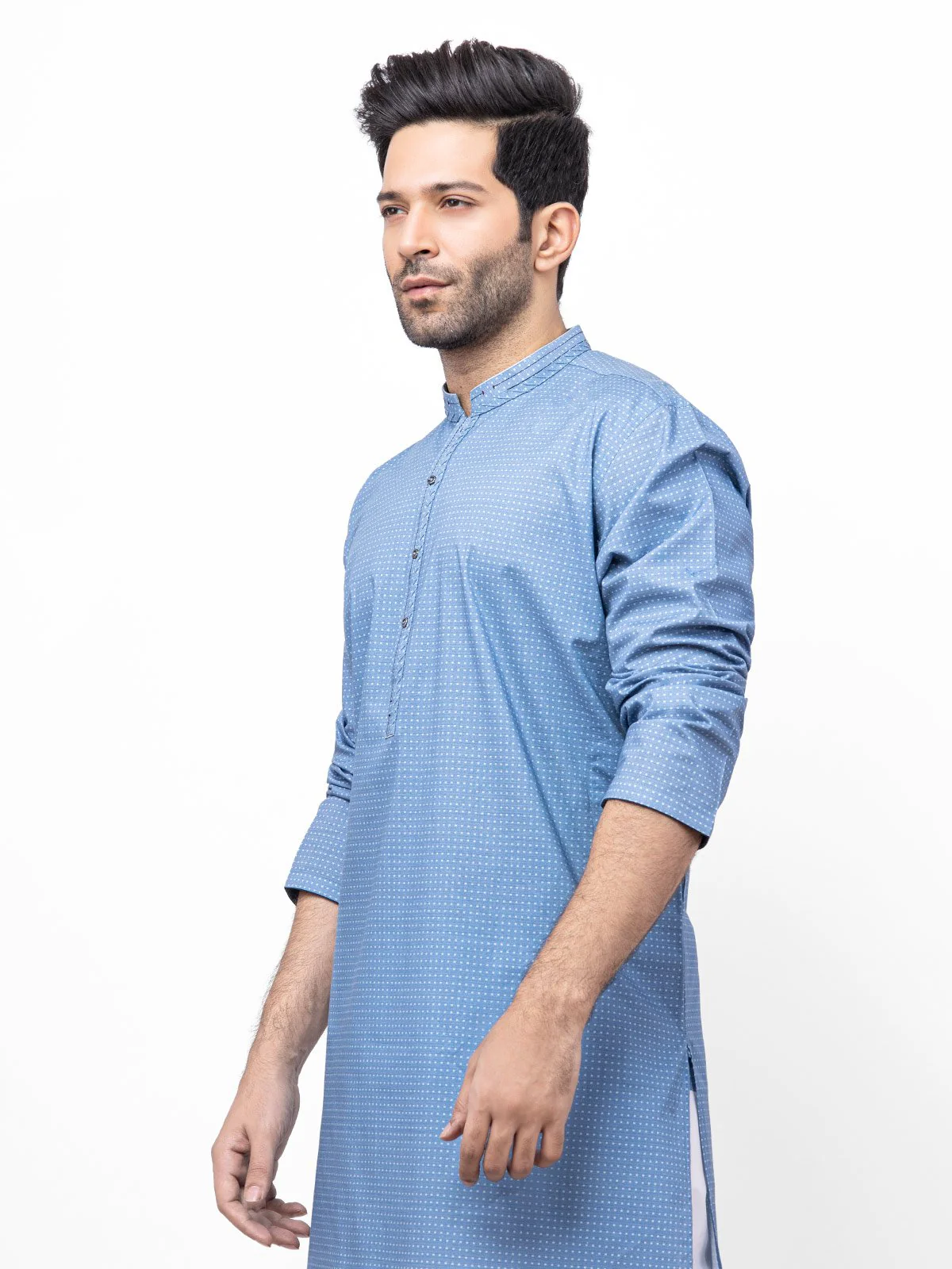 Men's Blue Kurta - EMTK22S-99161 - Image 2