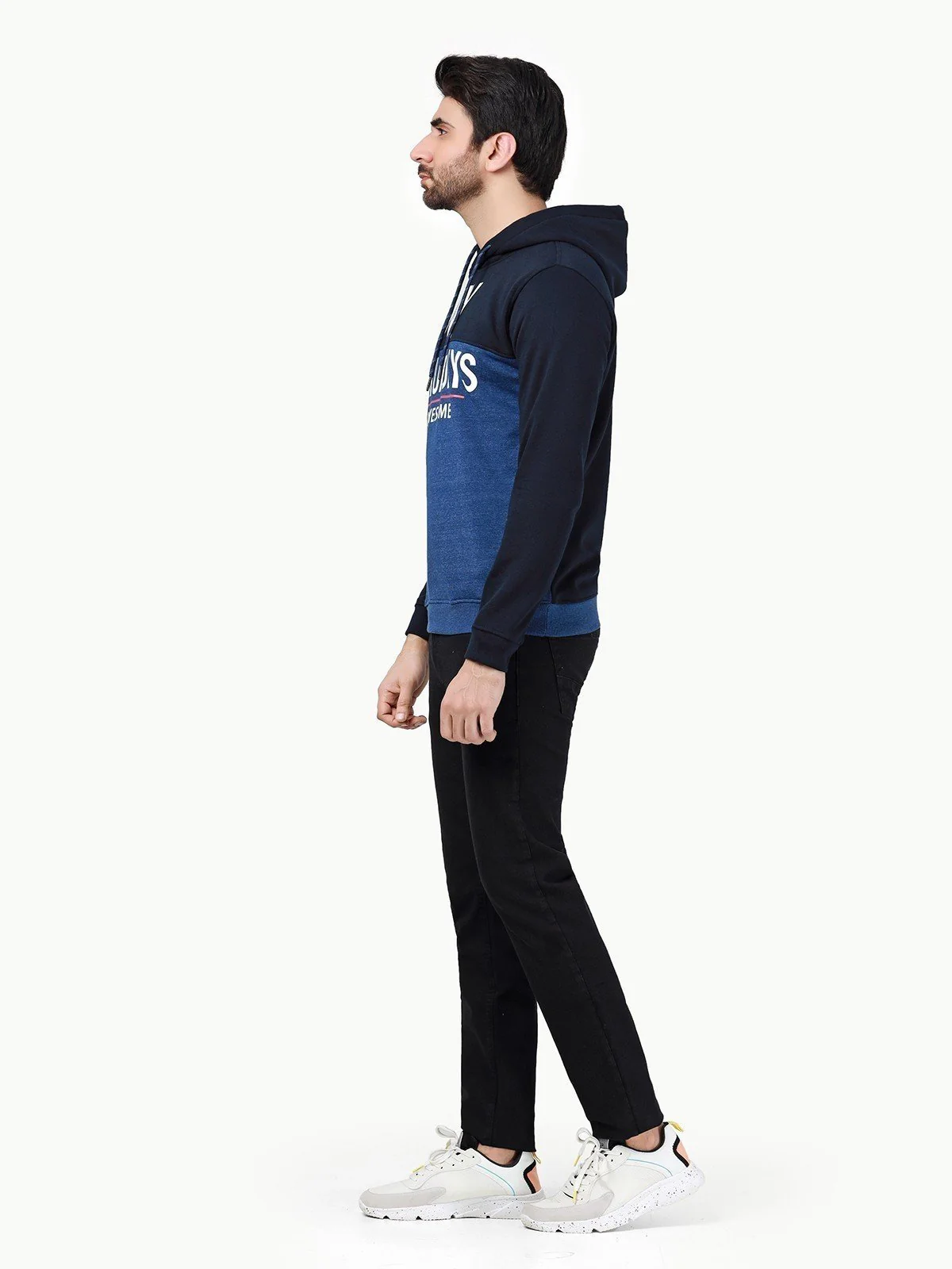 Men's Blue & Navy Hoodie - EMTH22-001 - Image 3