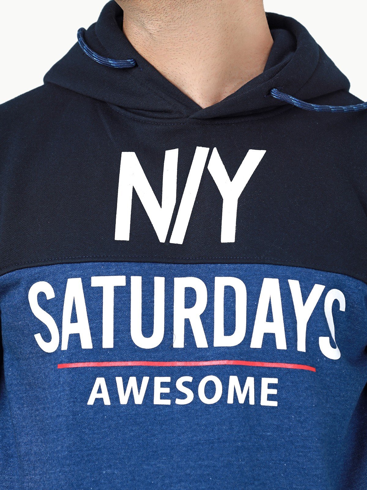 Men's Blue & Navy Hoodie - EMTH22-001 - Image 5