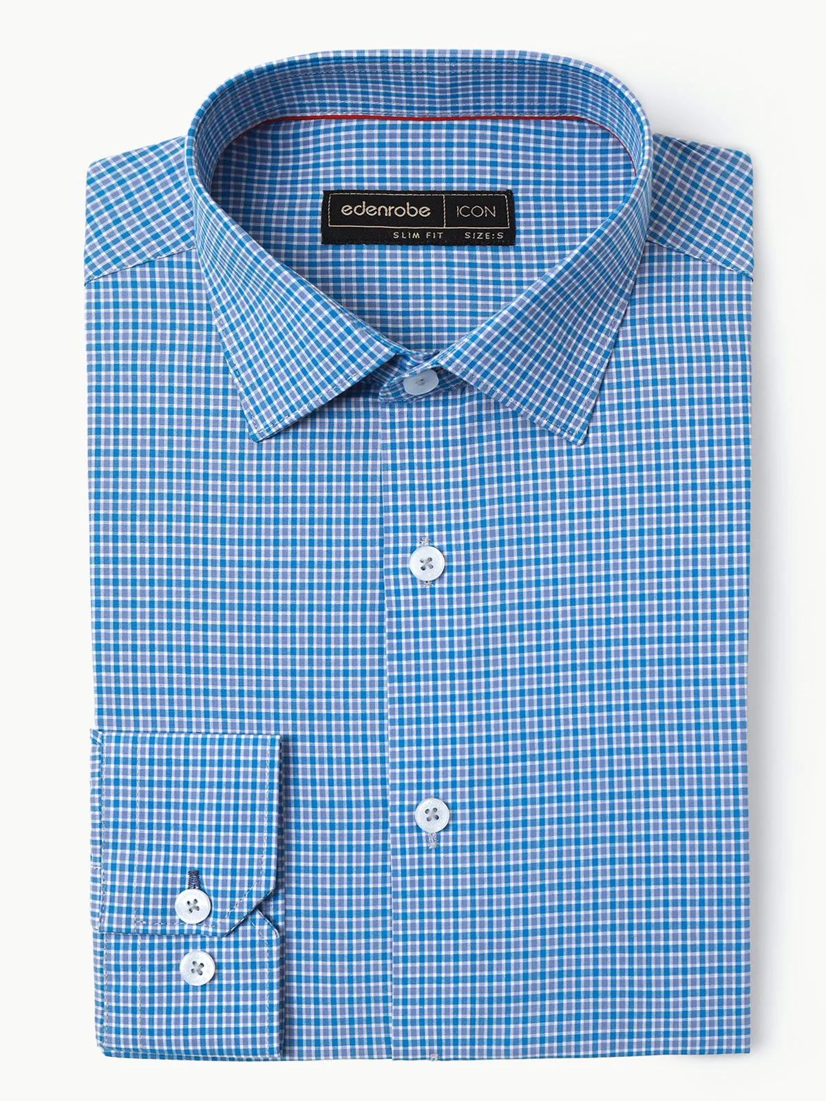 Men's Blue Checkered Shirt - EMTSI22-50254