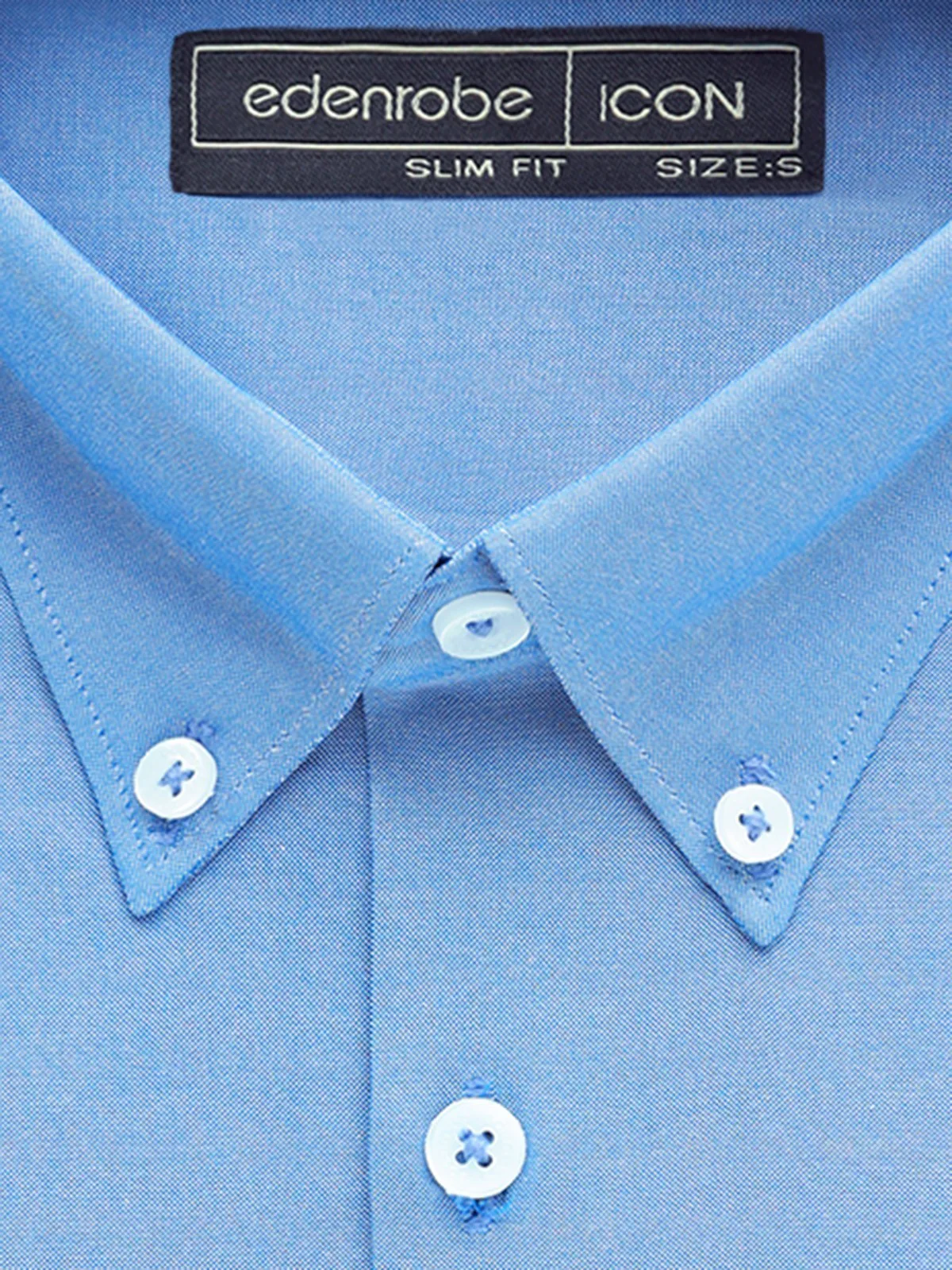 Men's Blue Shirt Plain - EMTSI23-50645 - Image 3