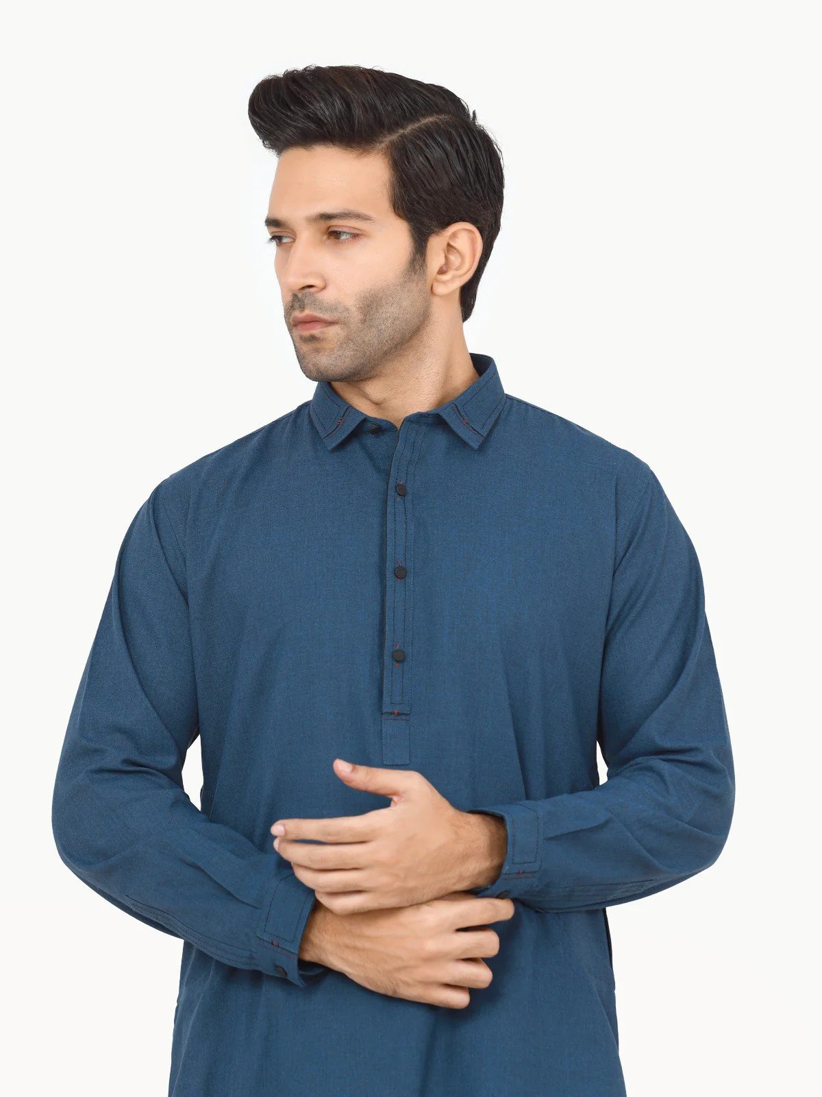 Men's Blue Shalwar Kameez - EMTSW22S-99254 - Image 2