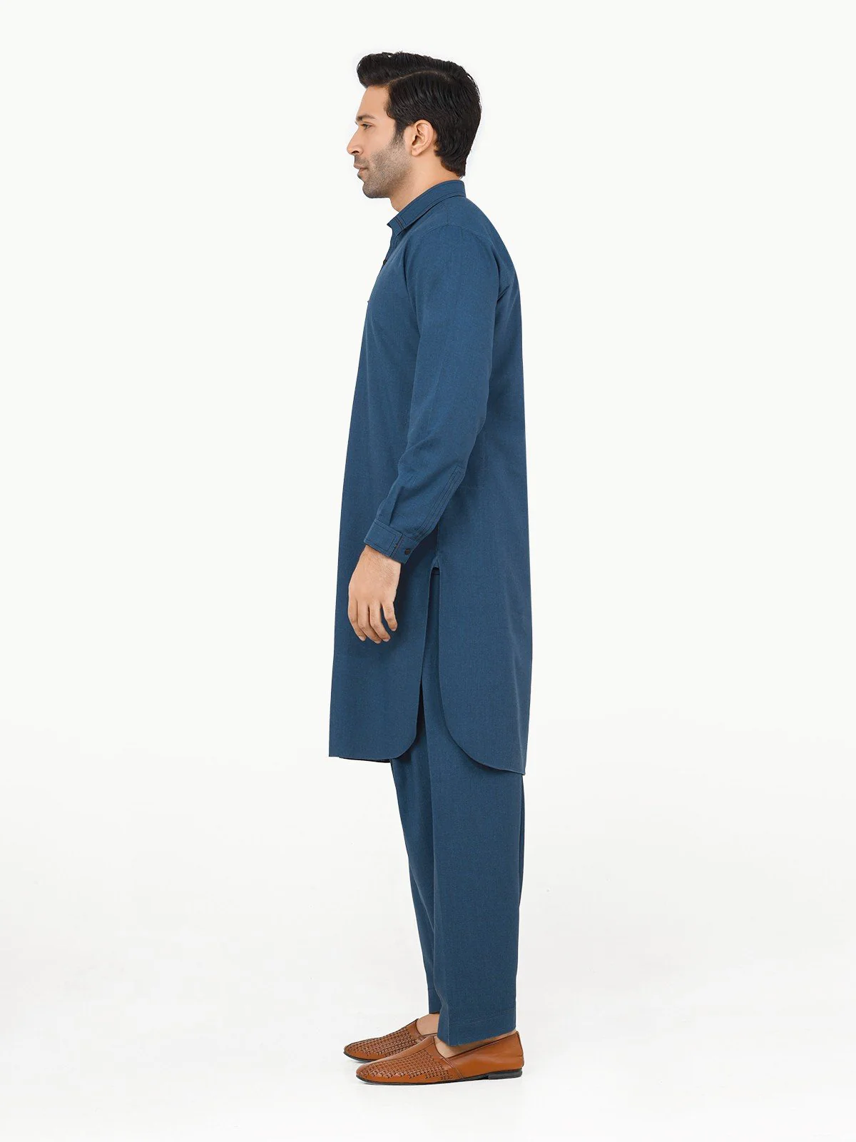 Men's Blue Shalwar Kameez - EMTSW22S-99254 - Image 3