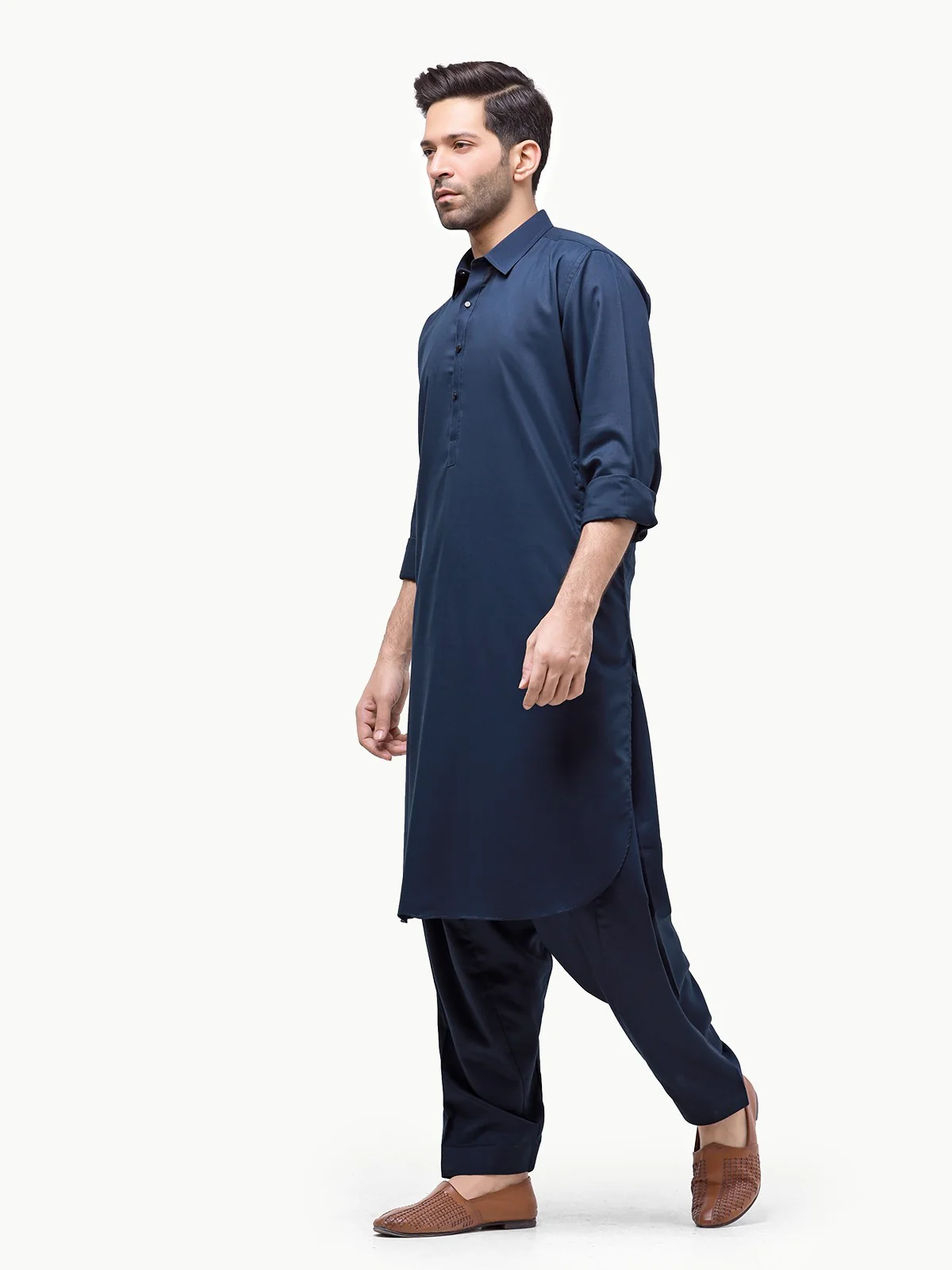 Men's Blue Shalwar Kameez - EMTSW23-99343 - Image 3