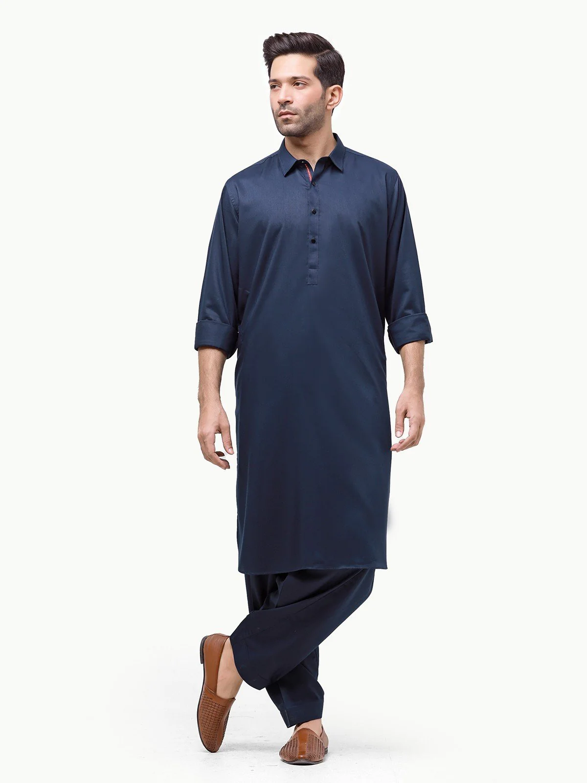 Men's Blue Shalwar Kameez - EMTSW23-99343 - Image 4