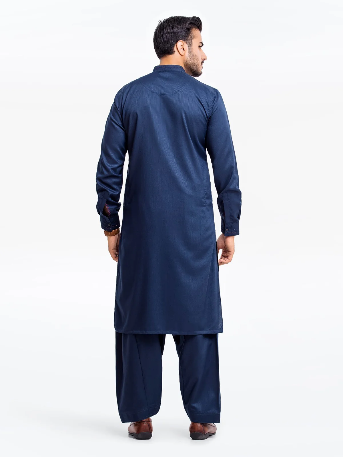 Men's Blue Shalwar Kameez - EMTSW23-99348 - Image 5