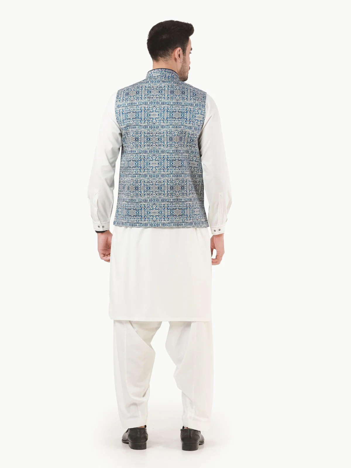 Men's Blue Waist Coat - EMTWC22-35785 - Image 5