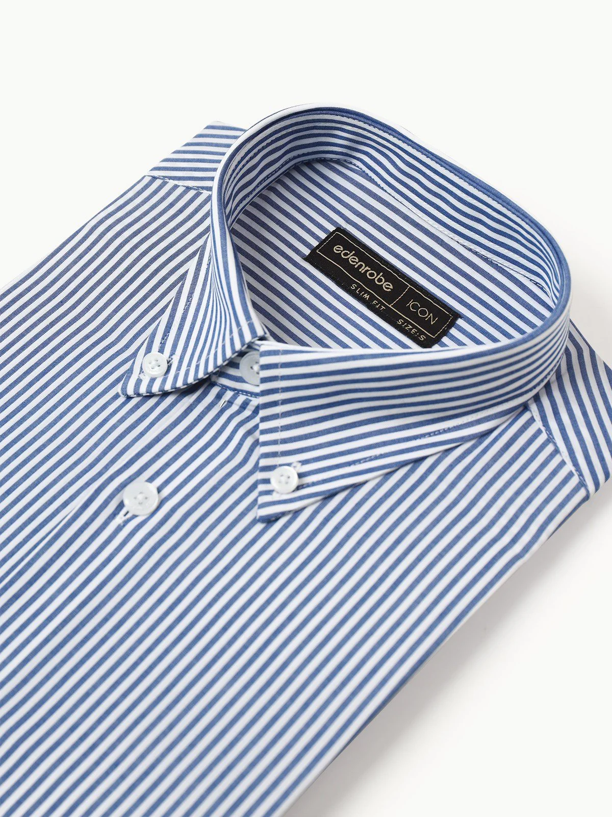 Men's Blue & White Striped Shirt - EMTSI22-50248 - Image 3