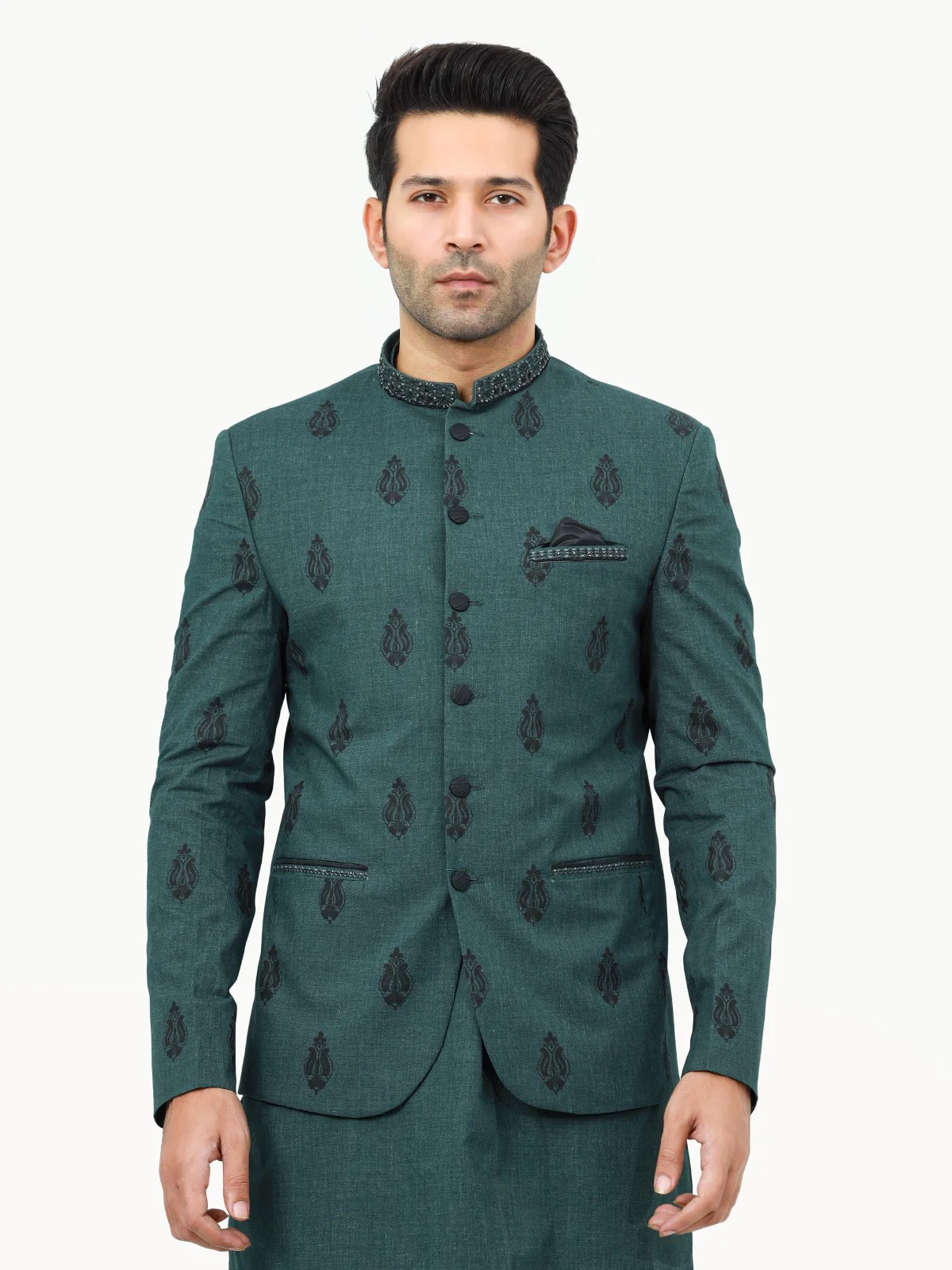 Men's Bottle Green Prince Suit - EMTPCS22-006 - Image 2