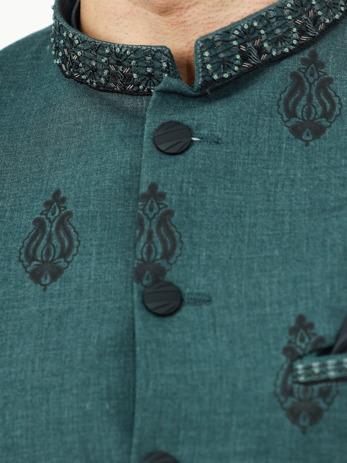 Men's Bottle Green Prince Suit - EMTPCS22-006 - Image 4