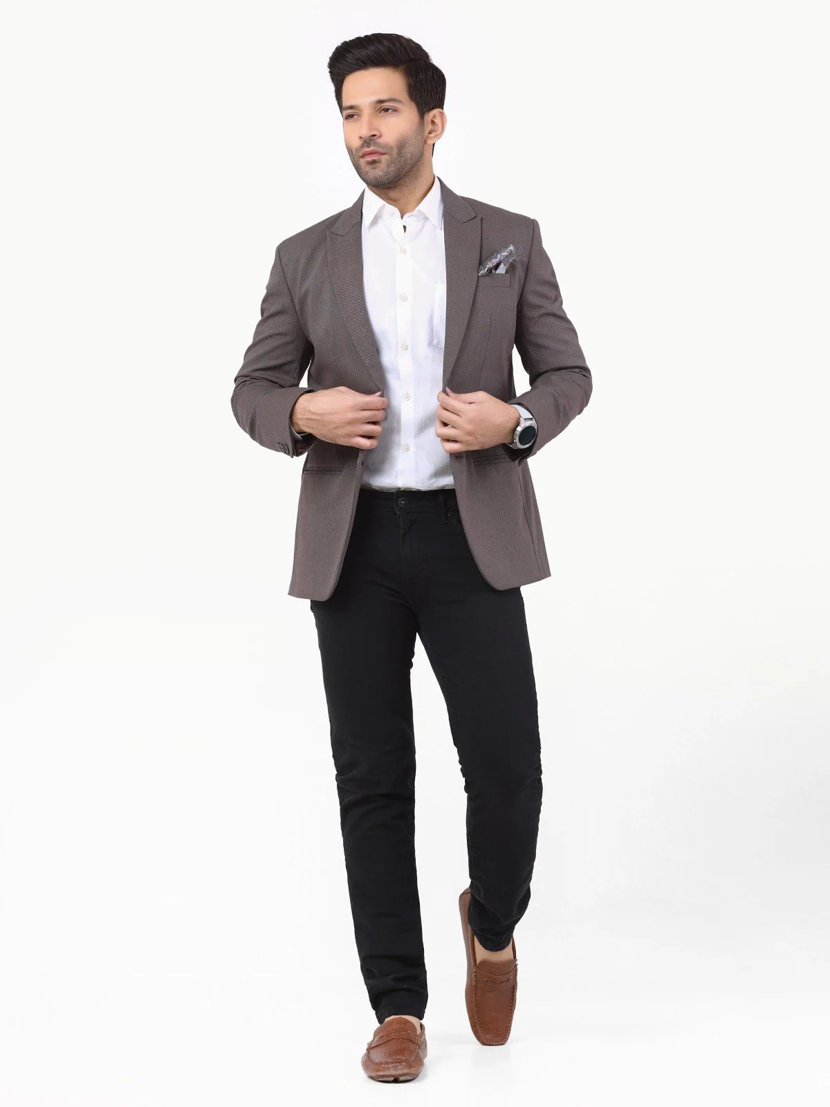 Men's Brown Blazer - EMTB22W-6794 - Image 2