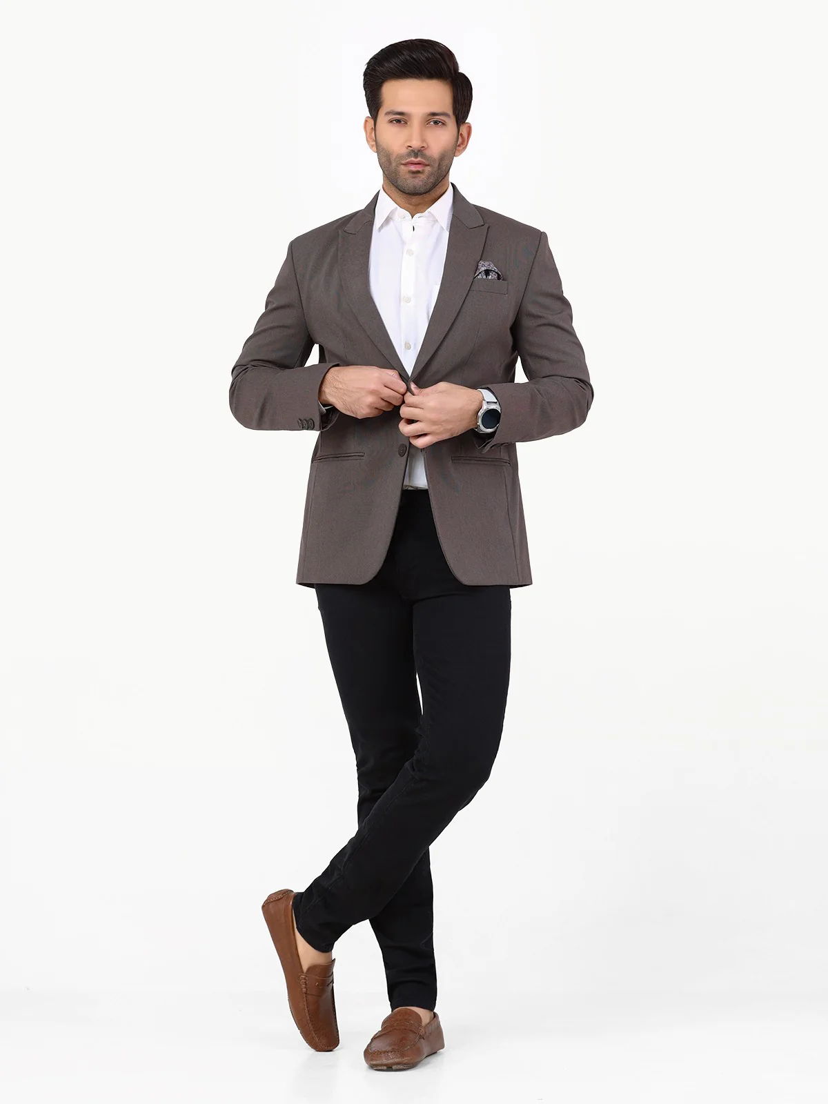 Men's Brown Blazer - EMTB22W-6794 - Image 3