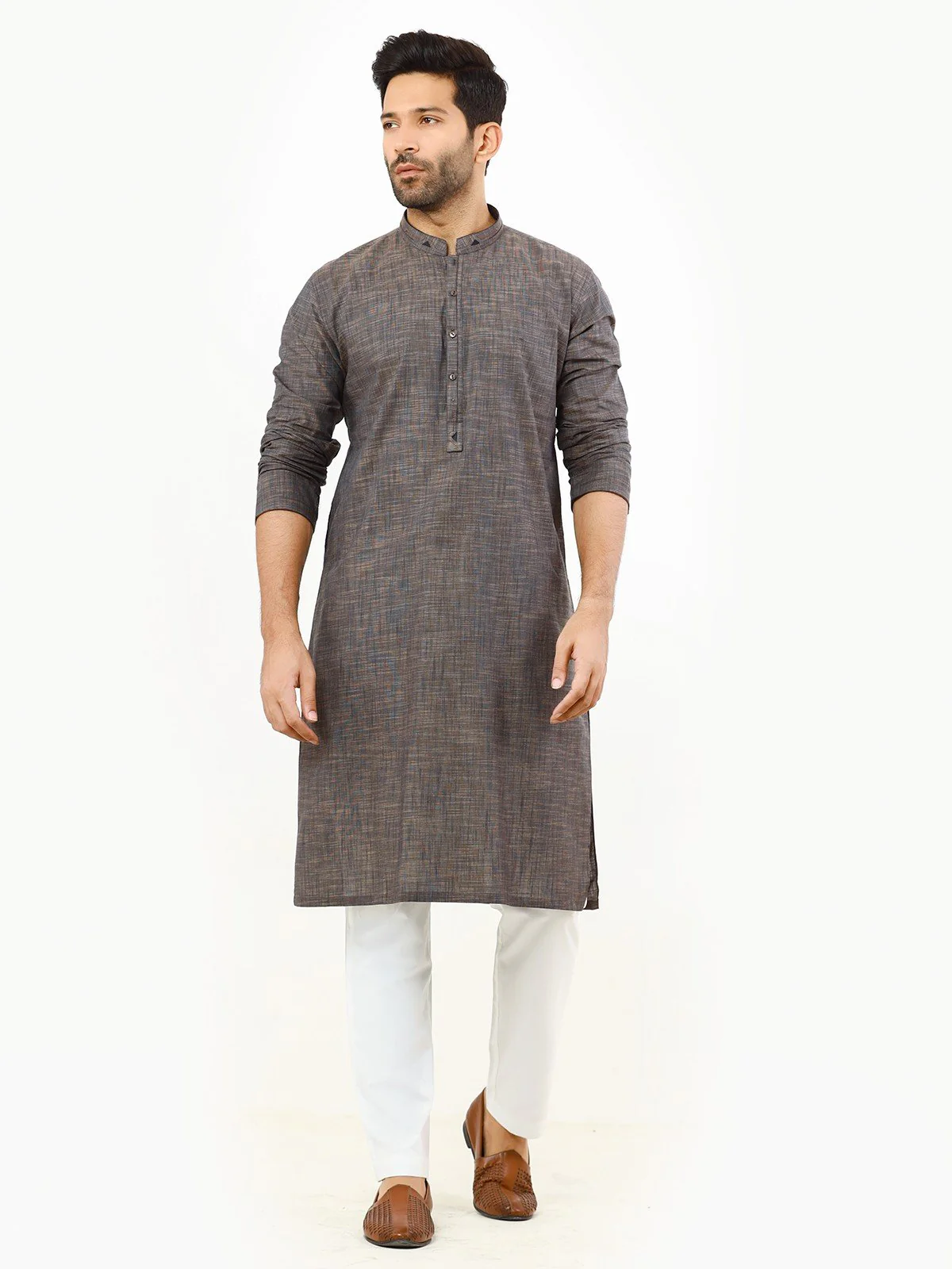 Men's Brown Kurta - EMTK22S-99223