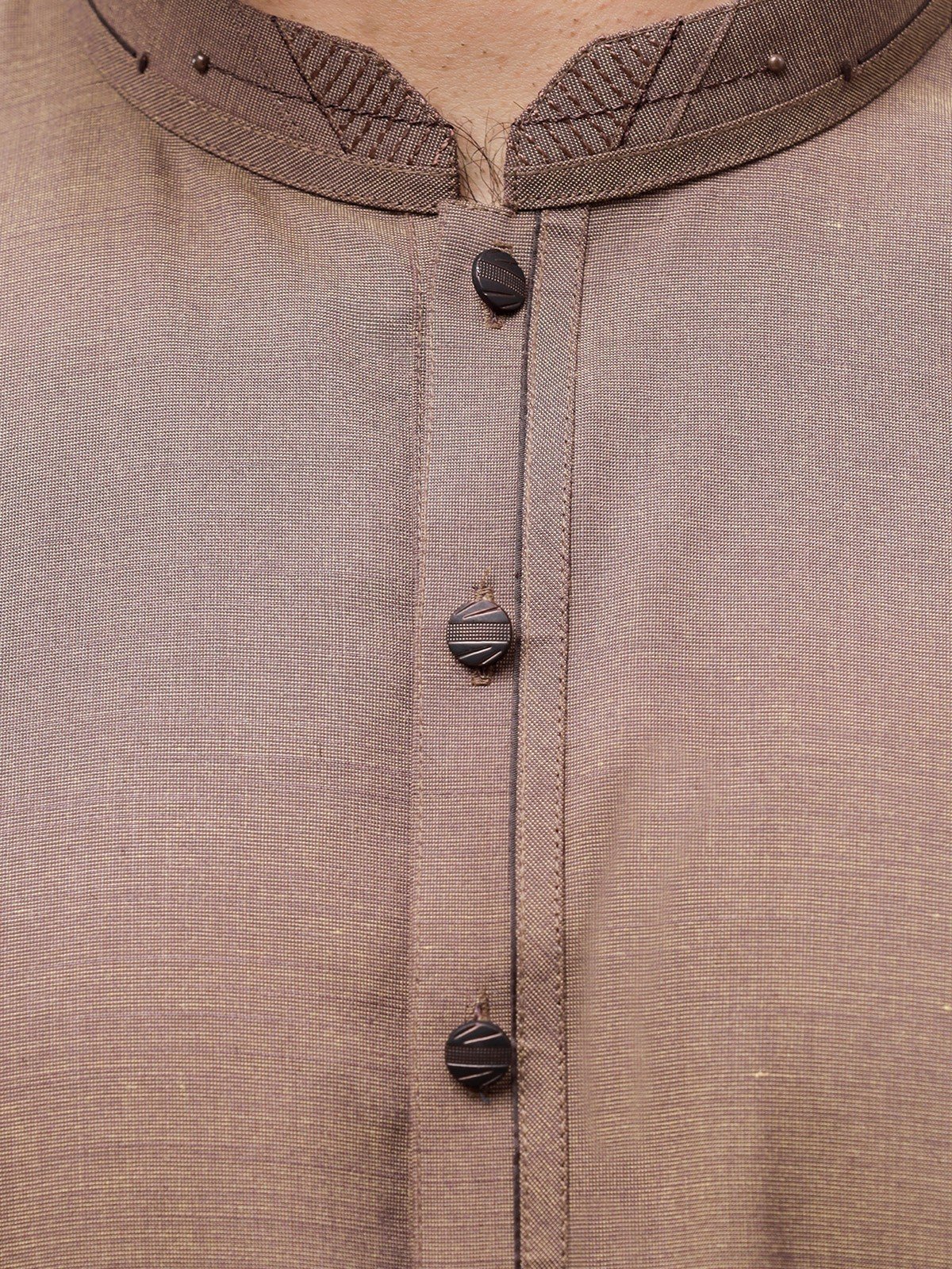 Men's Brown Shalwar Kameez - EMTKS23-41012 - Image 4