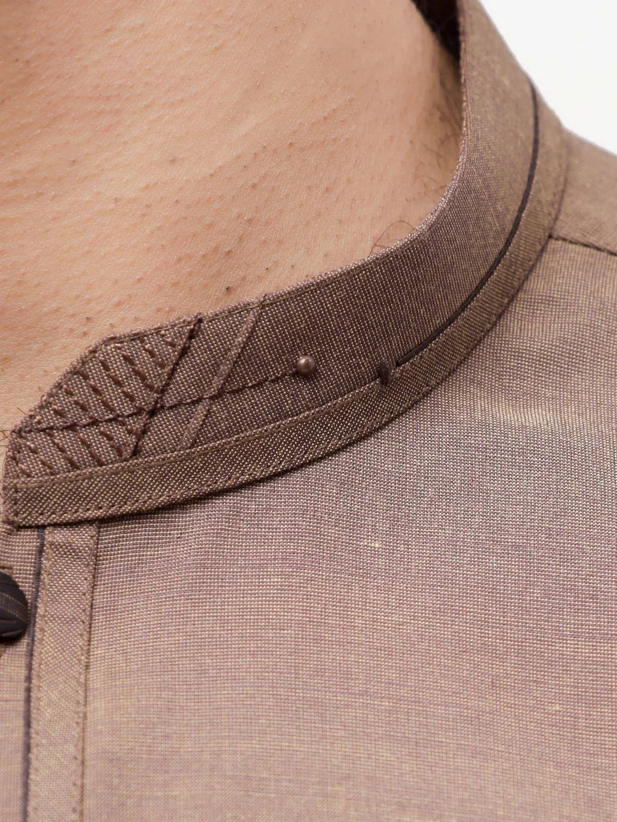 Men's Brown Shalwar Kameez - EMTKS23-41012 - Image 5