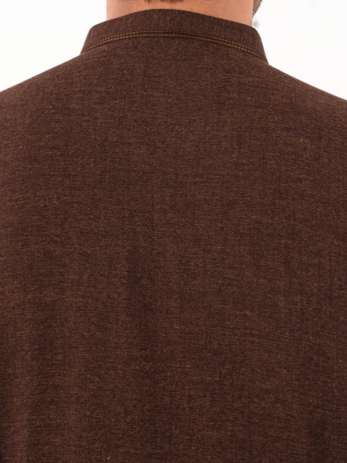 Men's Brown Shalwar Kameez - EMTKS23W-41043 - Image 5