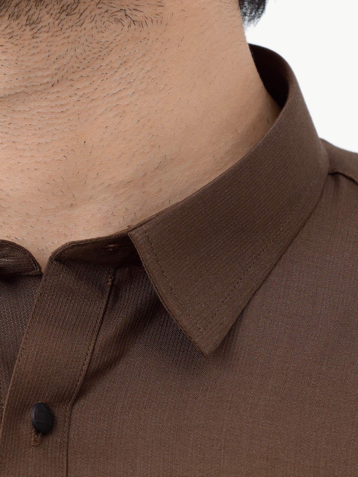 Men's Brown Shalwar Kameez Plain - EMTKSP23-40999 - Image 4