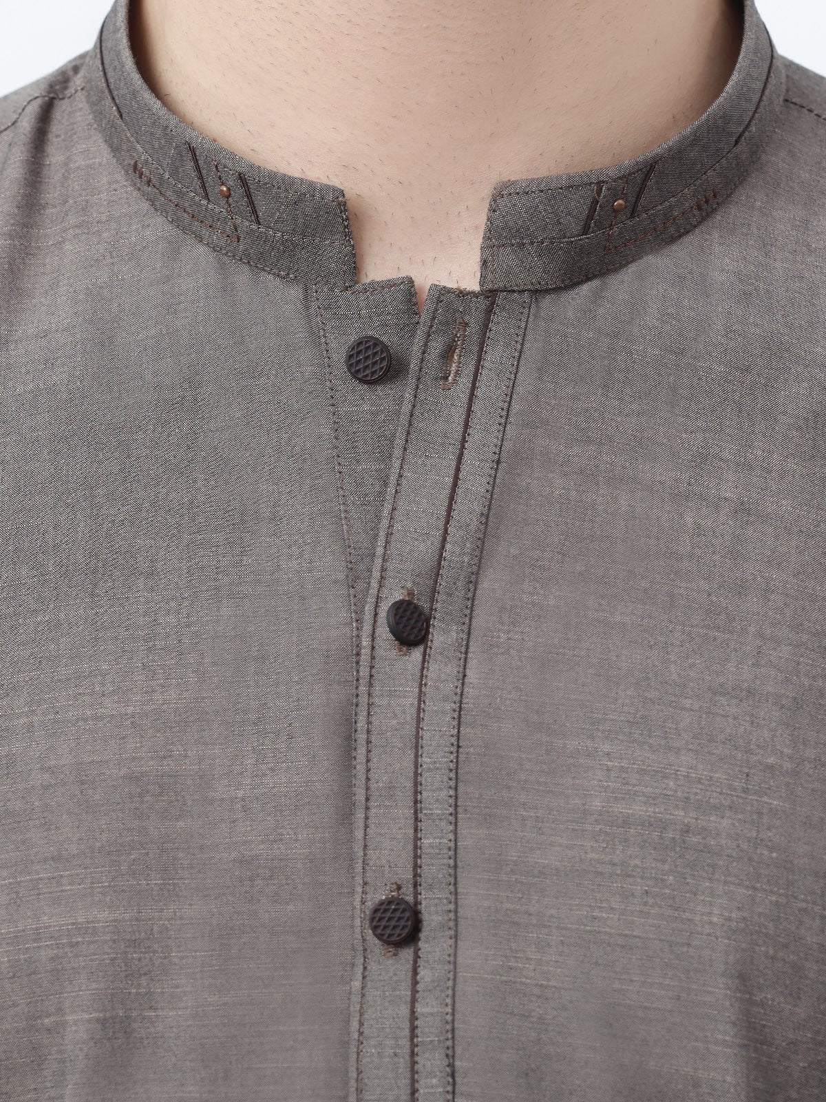 Men's Brown Shalwar Kameez - EMTSW23-99301 - Image 3