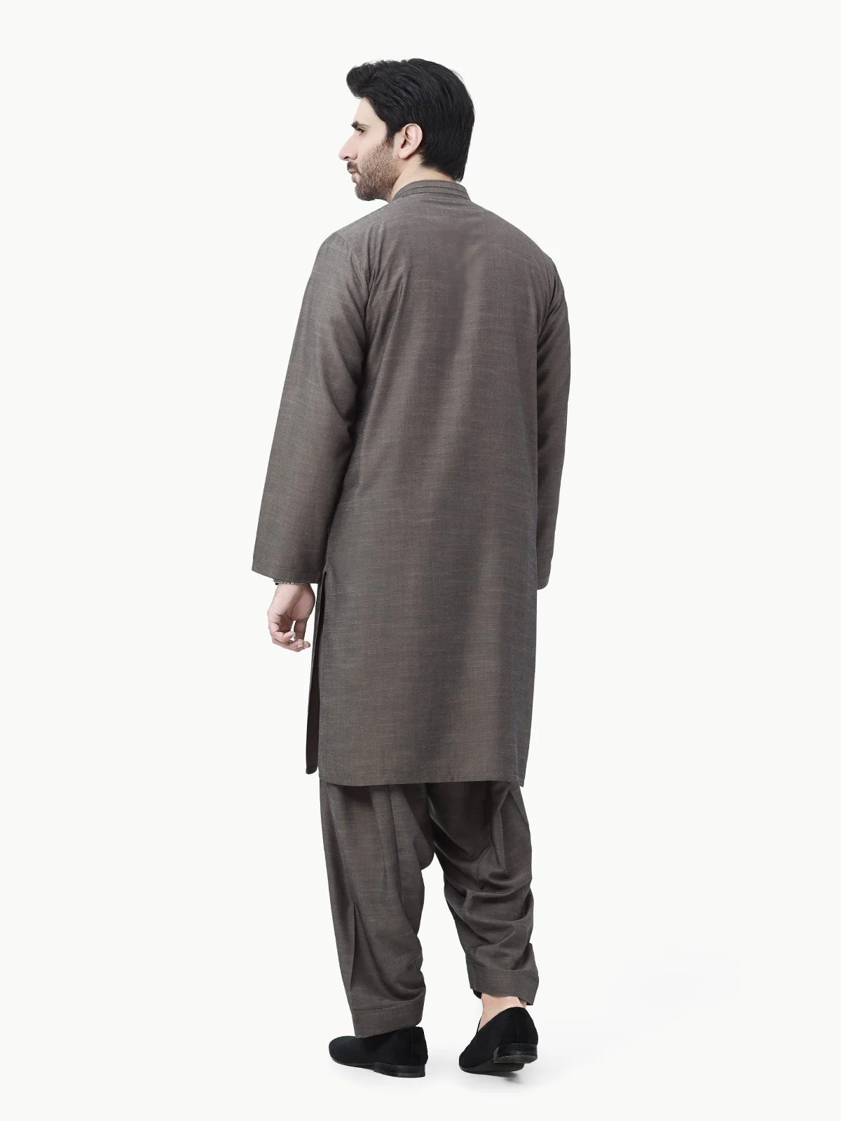 Men's Brown Shalwar Kameez - EMTSW23-99301 - Image 4
