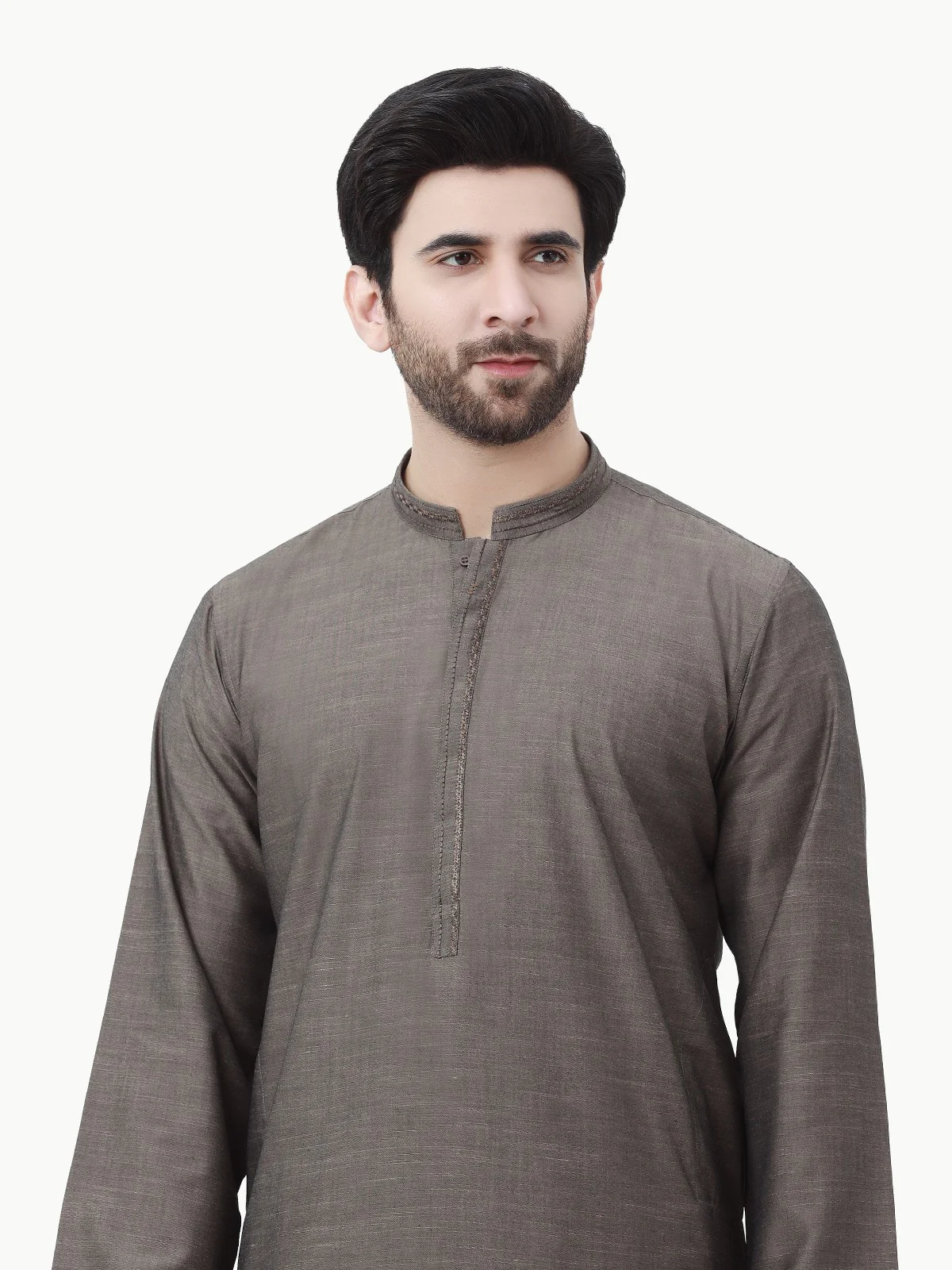 Men's Brown Shalwar Kameez - EMTSW23-99303 - Image 2
