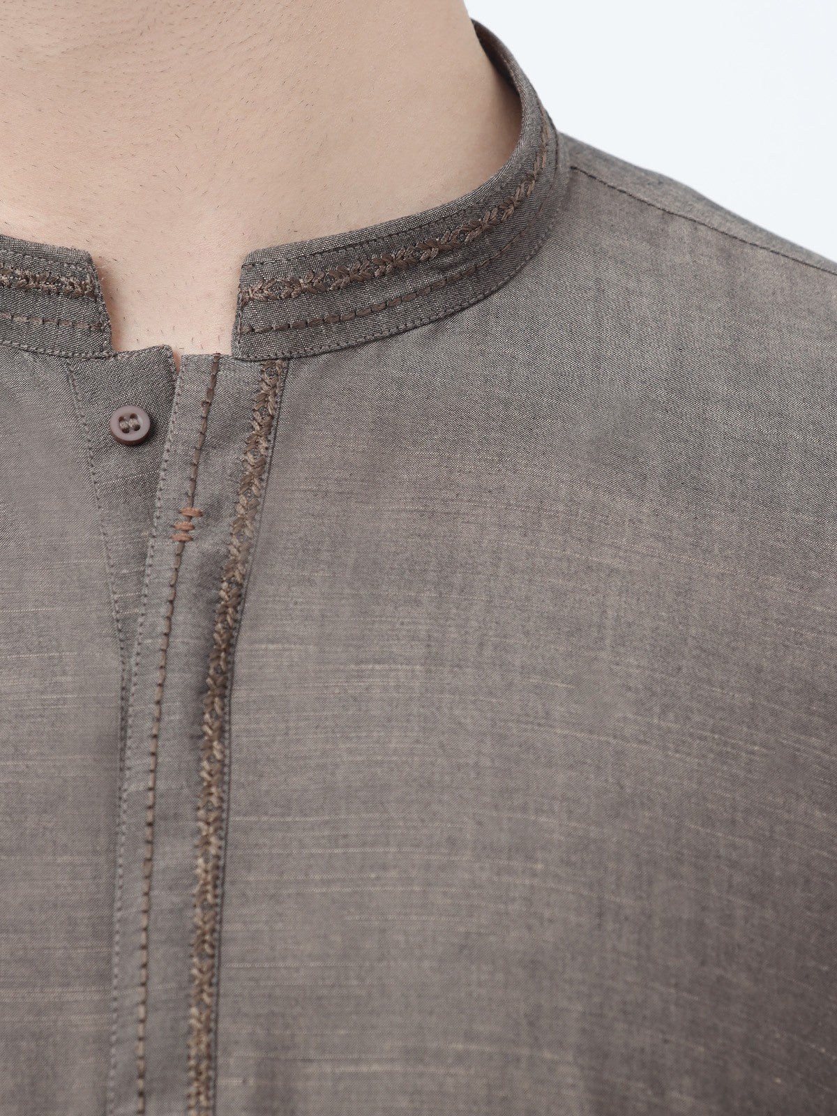 Men's Brown Shalwar Kameez - EMTSW23-99303 - Image 3
