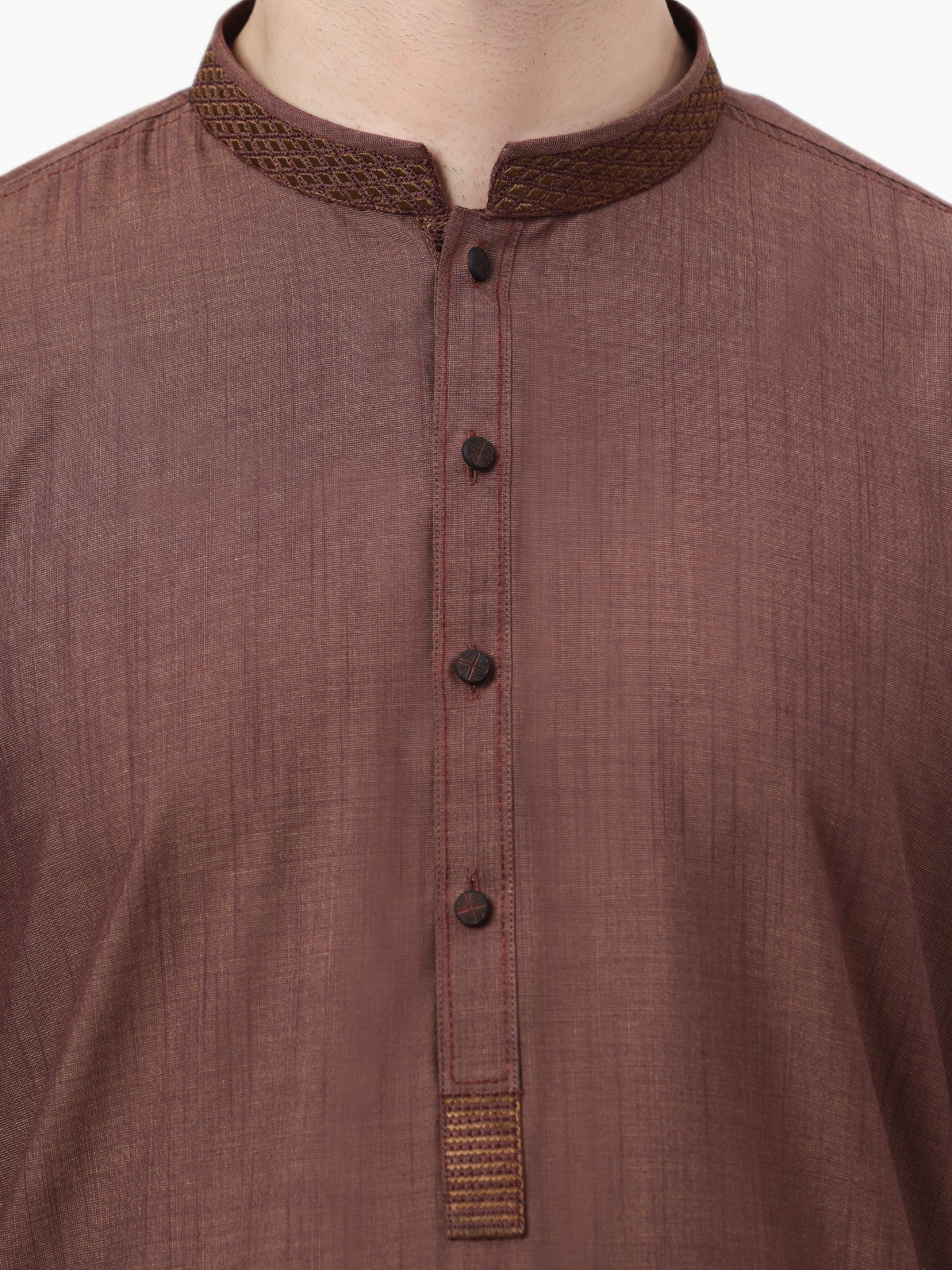 Men's Brown Shalwar Kameez - EMTSW23-99311 - Image 4