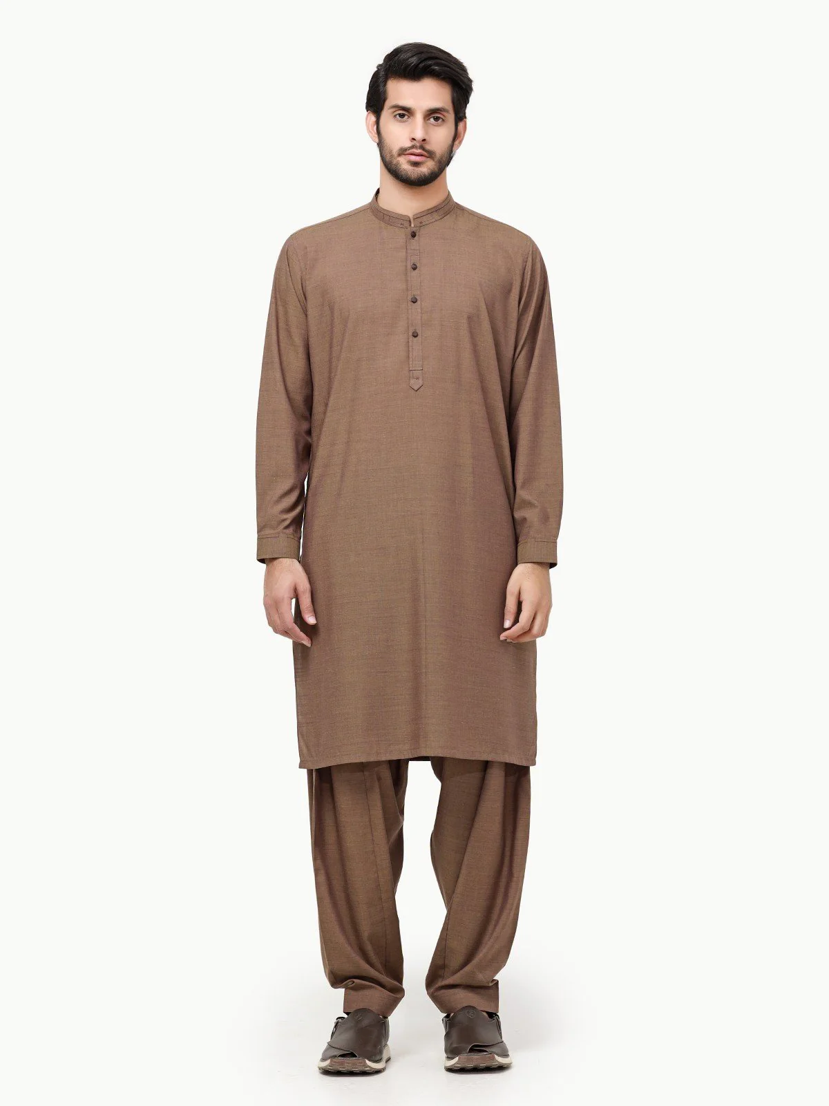 Men's Brown Shalwar Kameez - EMTSW23-99335