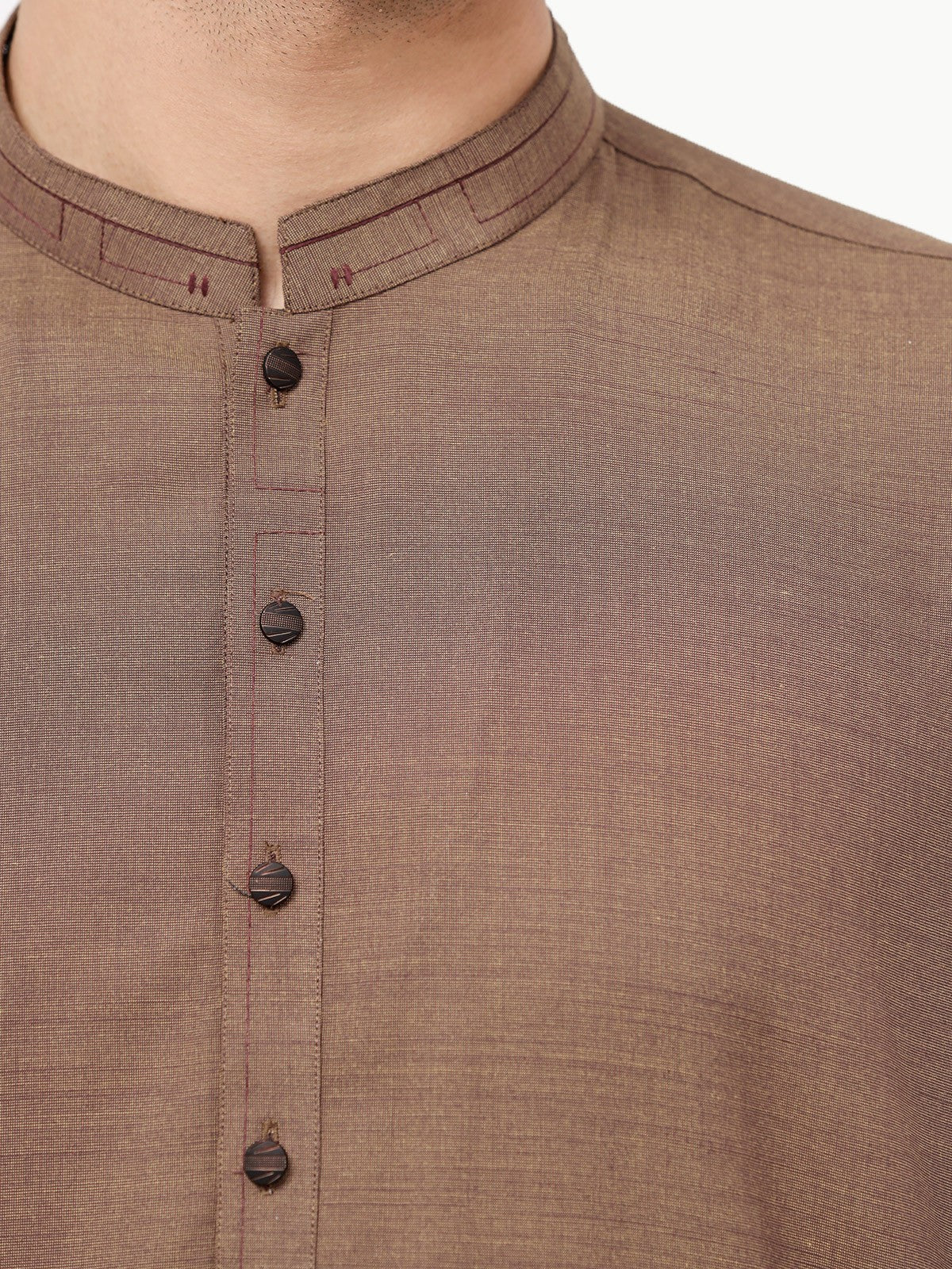 Men's Brown Shalwar Kameez - EMTSW23-99335 - Image 3
