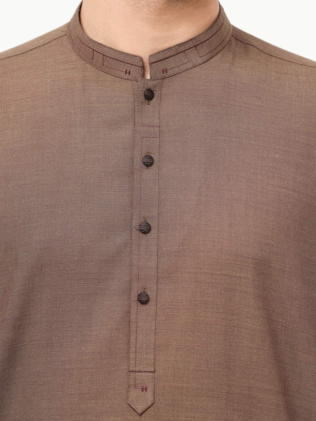 Men's Brown Shalwar Kameez - EMTSW23-99335 - Image 4