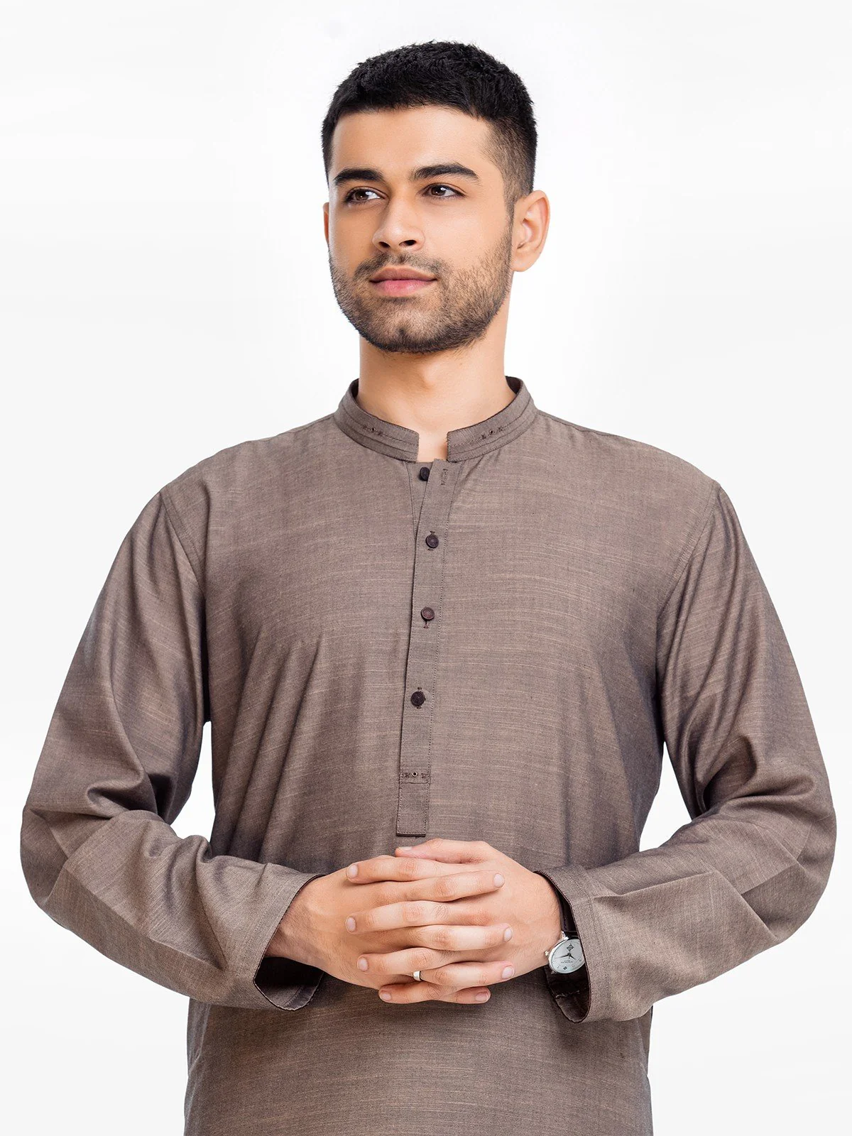 Men's Brown Shalwar Kameez - EMTSW23-99338 - Image 4