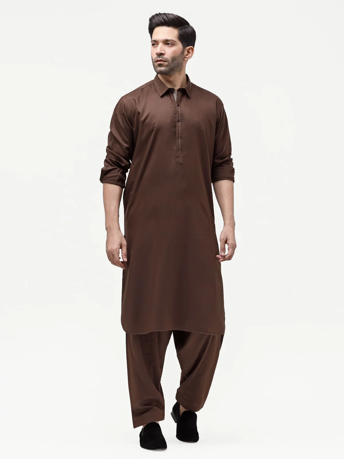 Men's Brown Shalwar Kameez - EMTSW23-99344