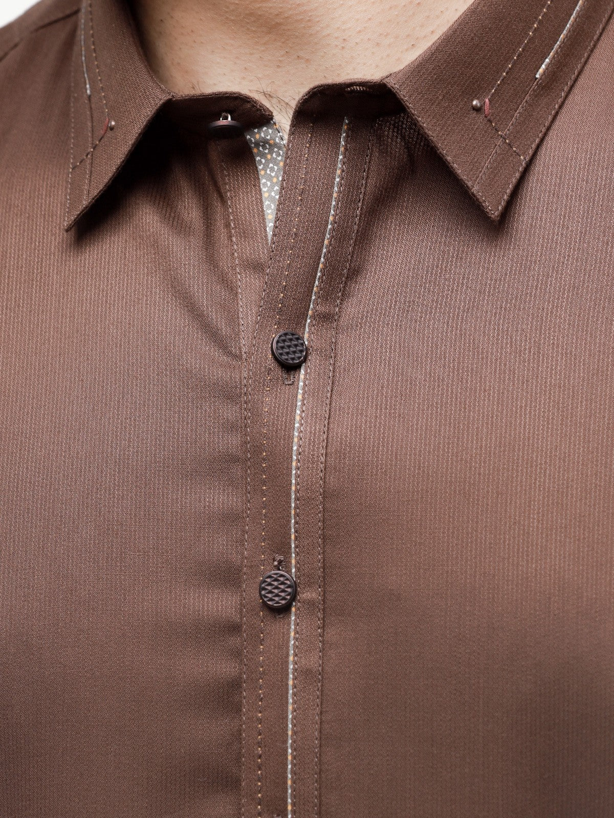 Men's Brown Shalwar Kameez - EMTSW23-99344 - Image 4