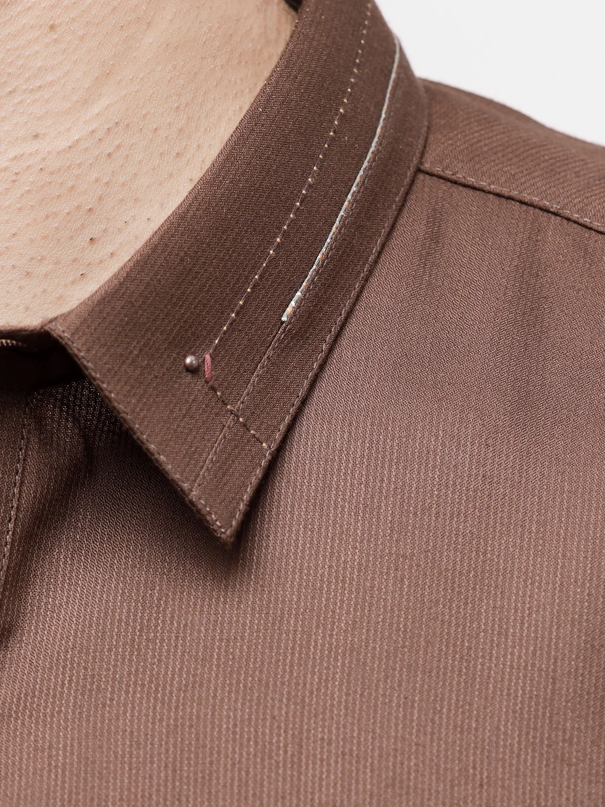 Men's Brown Shalwar Kameez - EMTSW23-99344 - Image 5