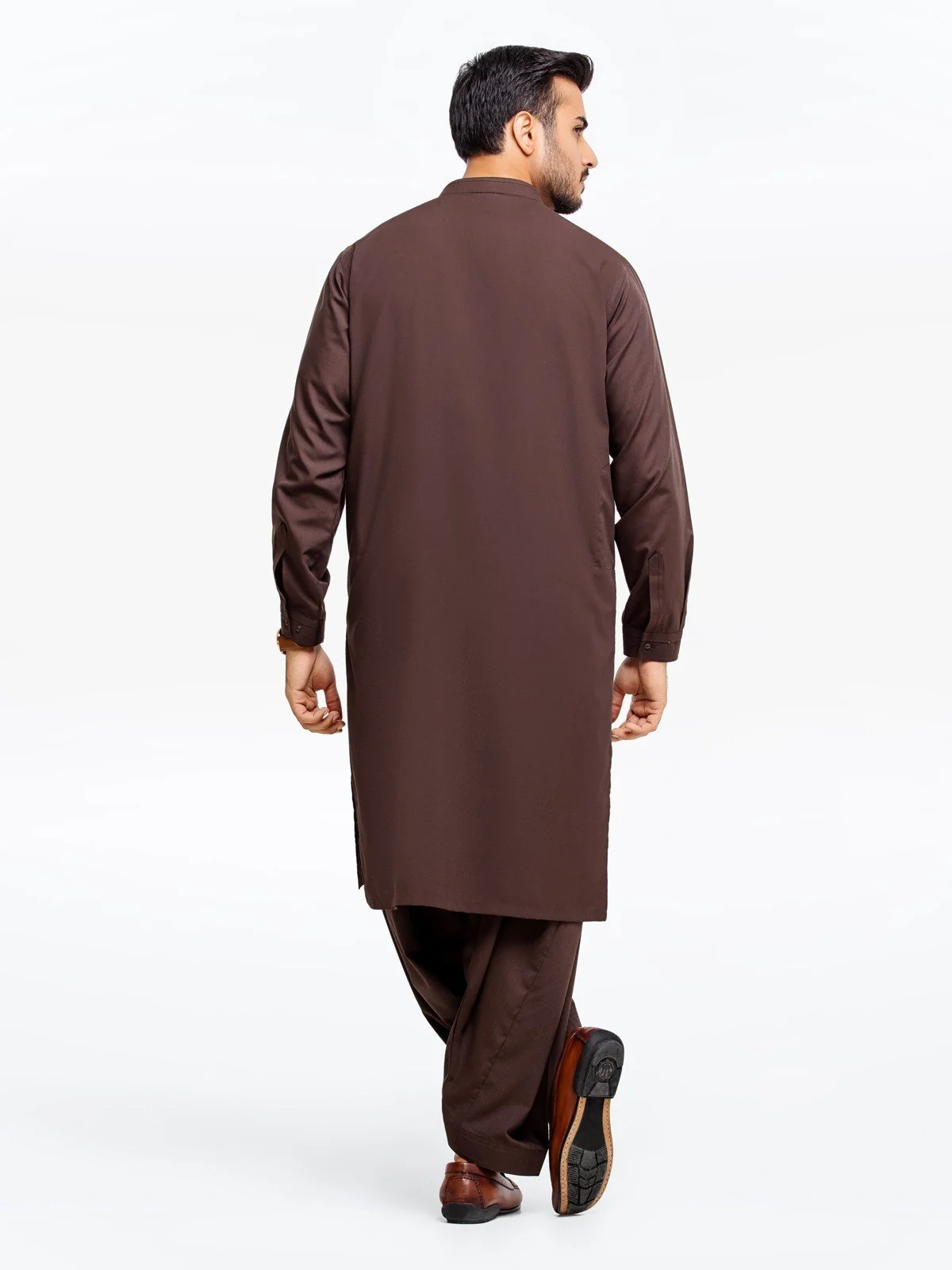 Men's Brown Shalwar Kameez - EMTSW23-99345 - Image 5