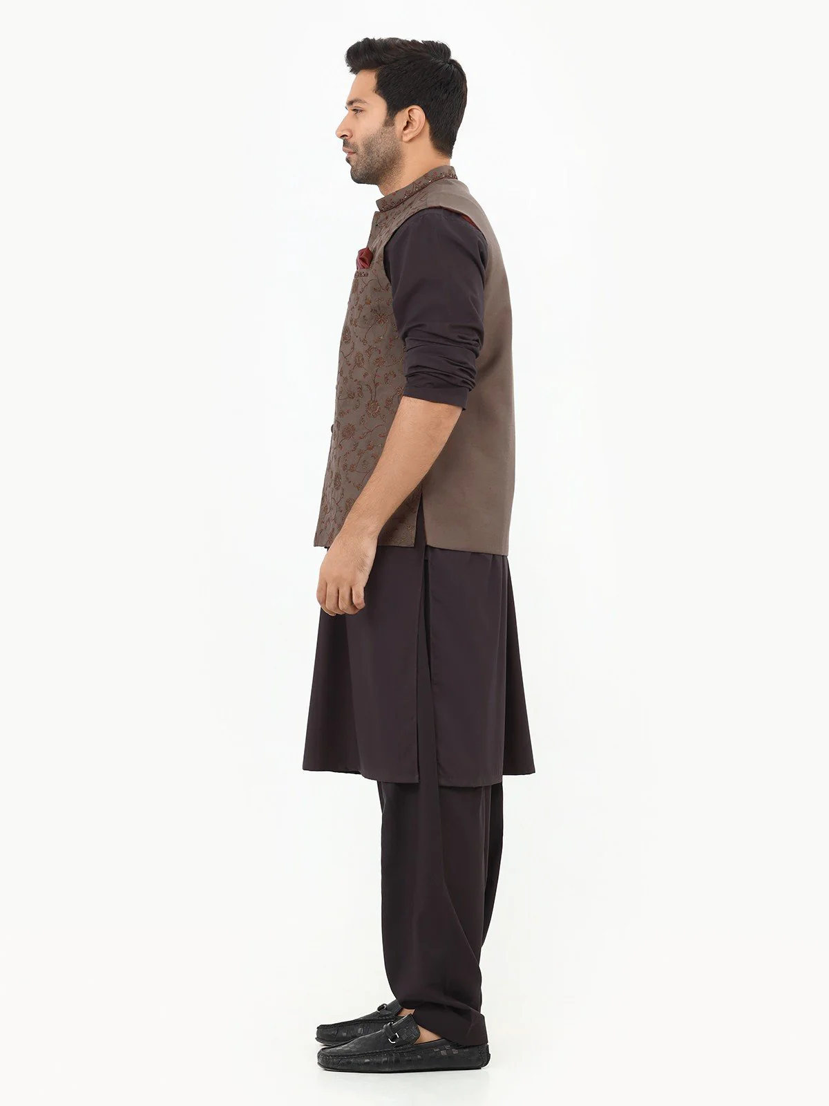 Men's Brown Waist Coat Ceremonial - EMTWCC22-150 - Image 3