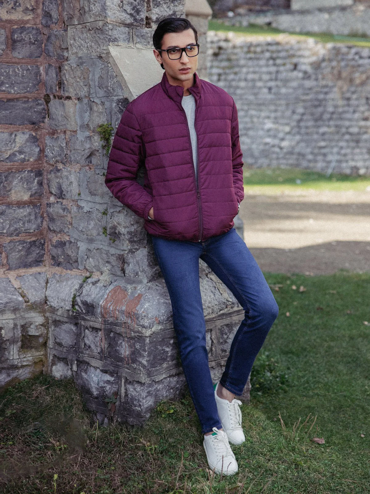 Men's Burgundy Jacket - EMTJP23-001 - Image 2