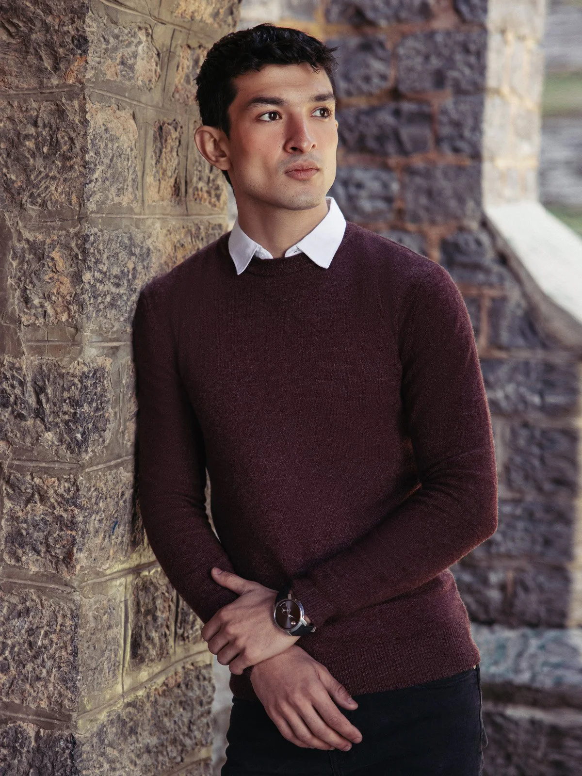 Men's Burgundy Sweater - EMTSWT23-008 - Image 2