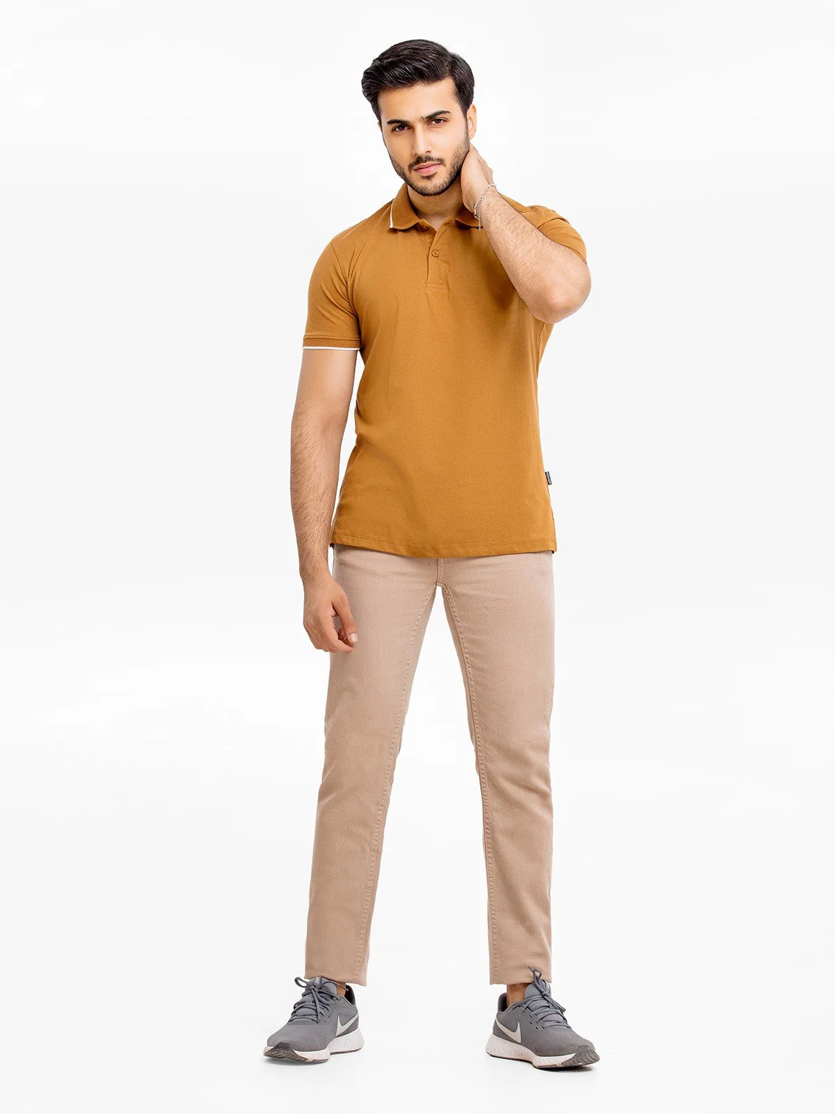 Men's Camel Polo Shirt - EMTPS23-053 - Image 2
