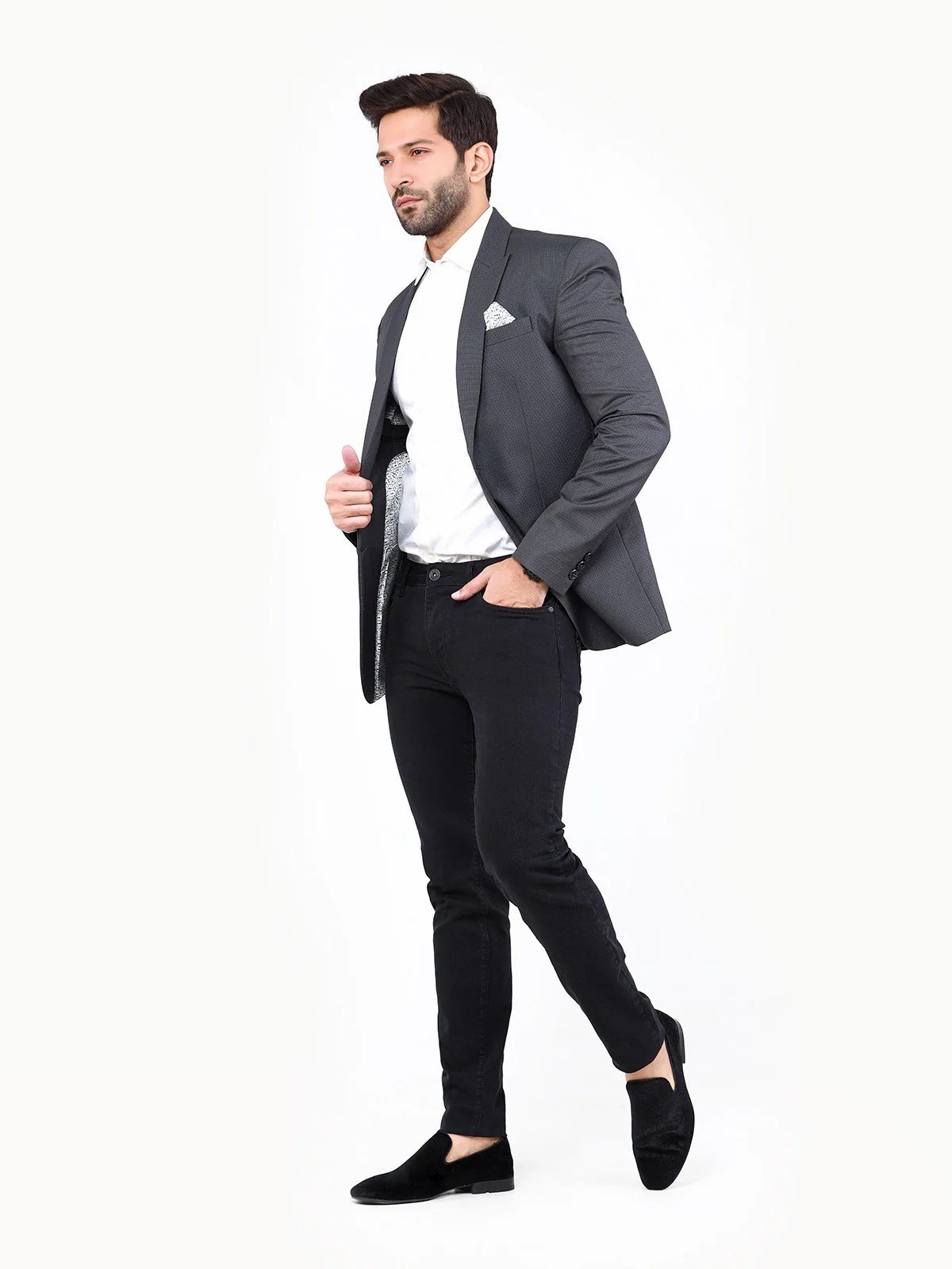 Men's Charcoal Blazer - EMTB22-6790 - Image 3