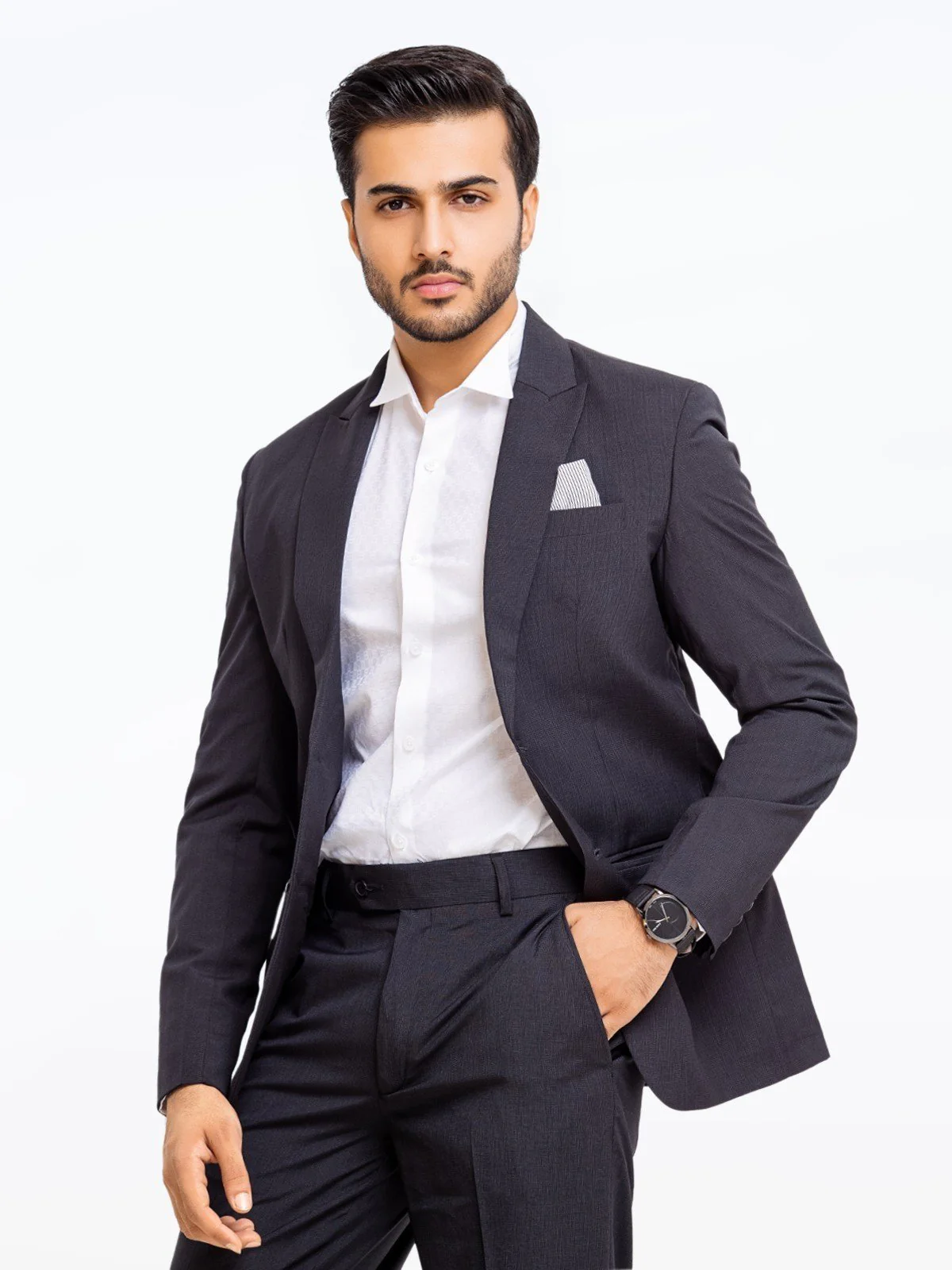 Men's Charcoal Coat Pant - EMTCPC22-6813 - Image 3