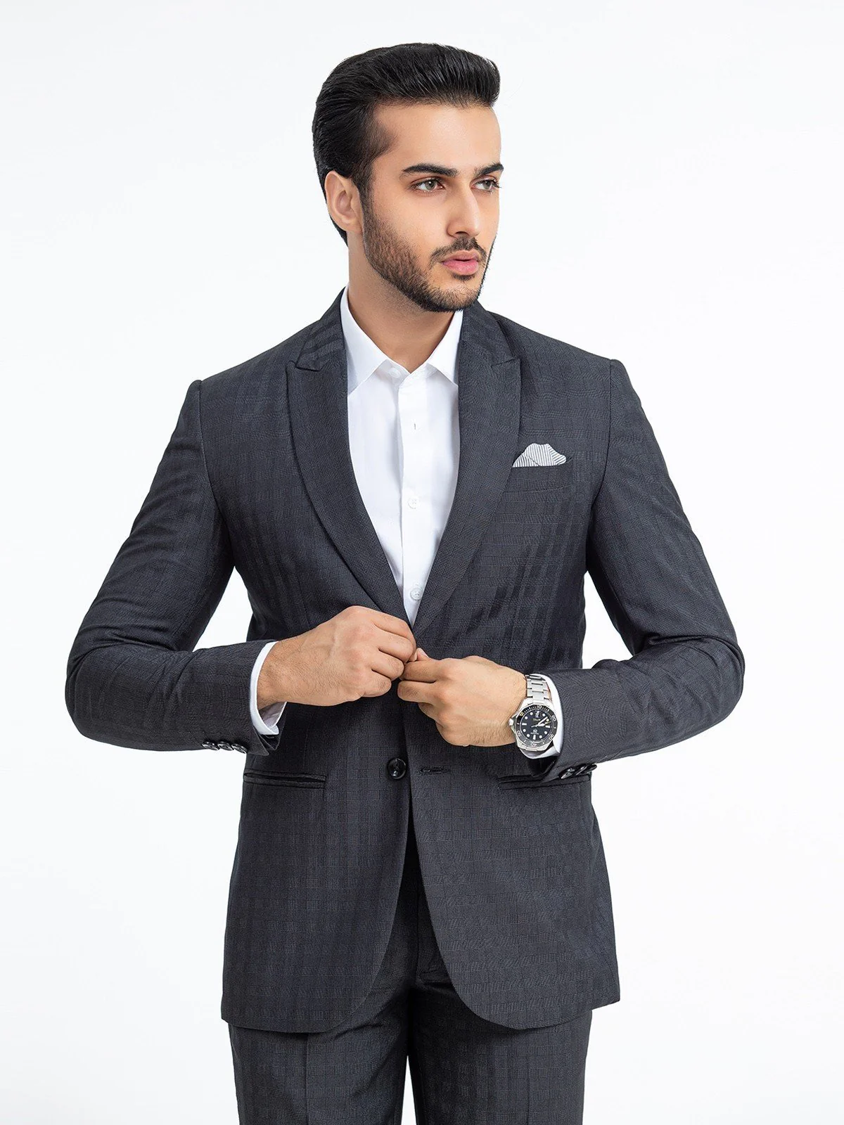 Men's Charcoal Coat Pant - EMTCPC22-6819 - Image 2