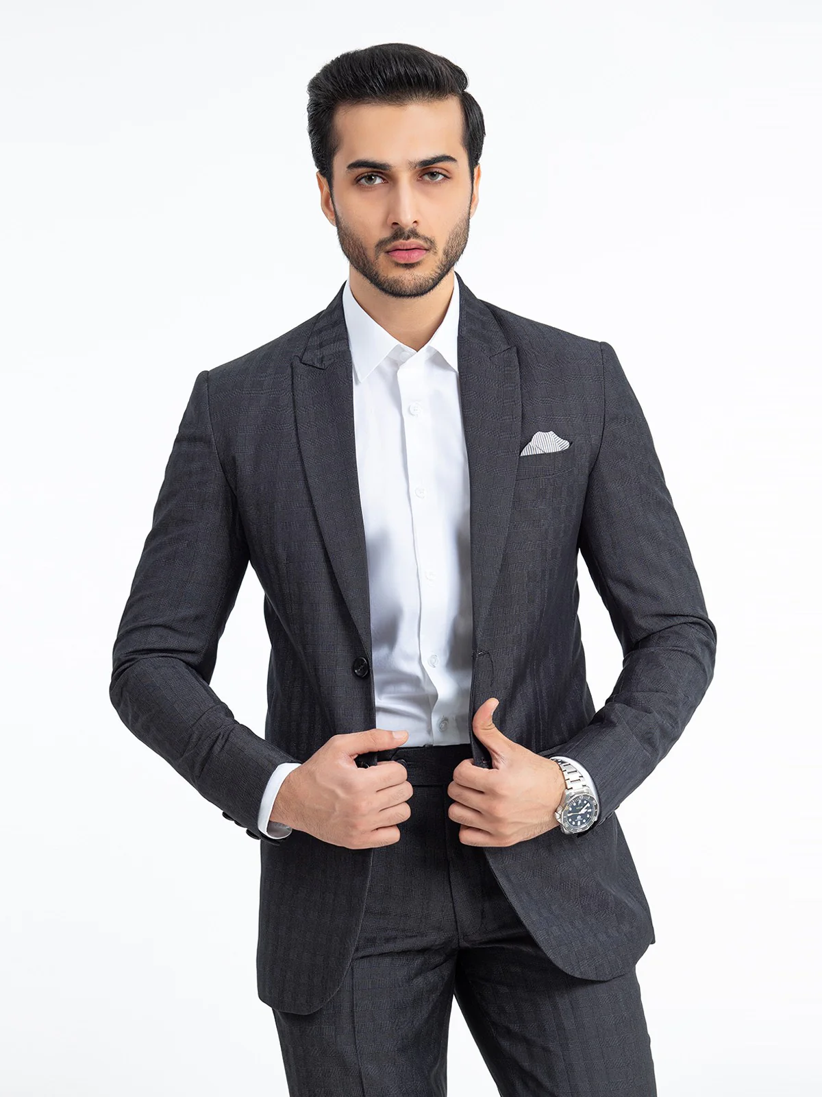 Men's Charcoal Coat Pant - EMTCPC22-6819 - Image 4