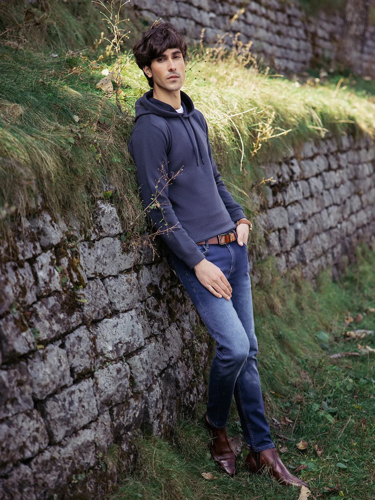 Men's Charcoal Hoodie - EMTH23-008 - Image 2