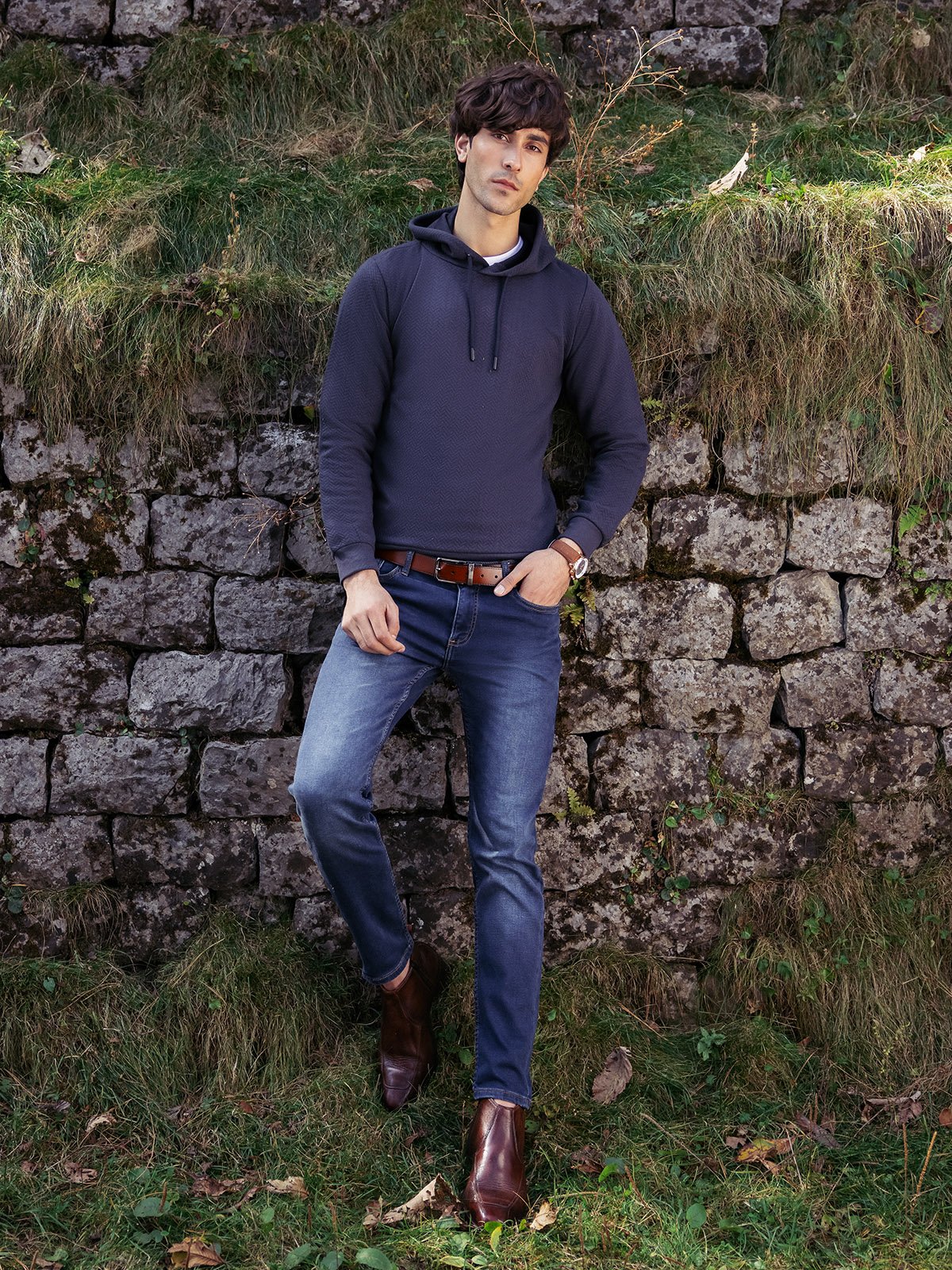 Men's Charcoal Hoodie - EMTH23-008 - Image 4