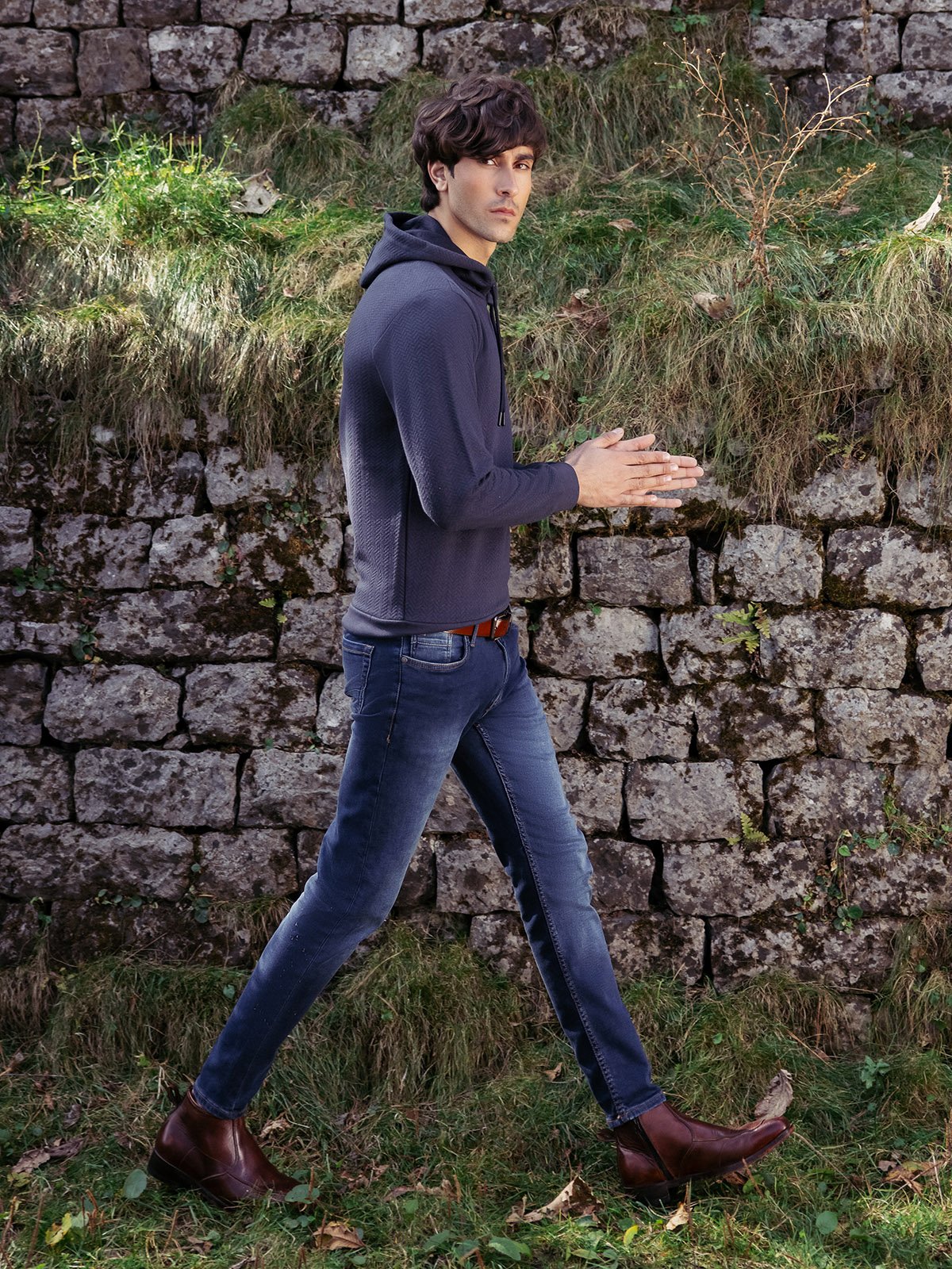 Men's Charcoal Hoodie - EMTH23-008 - Image 5
