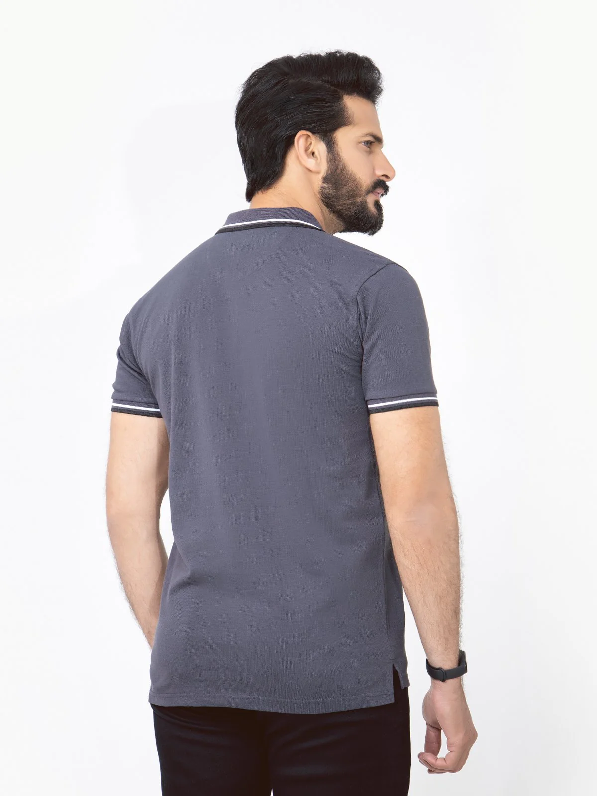 Men's Charcoal Polo Shirt - EMTPS22-009 - Image 5
