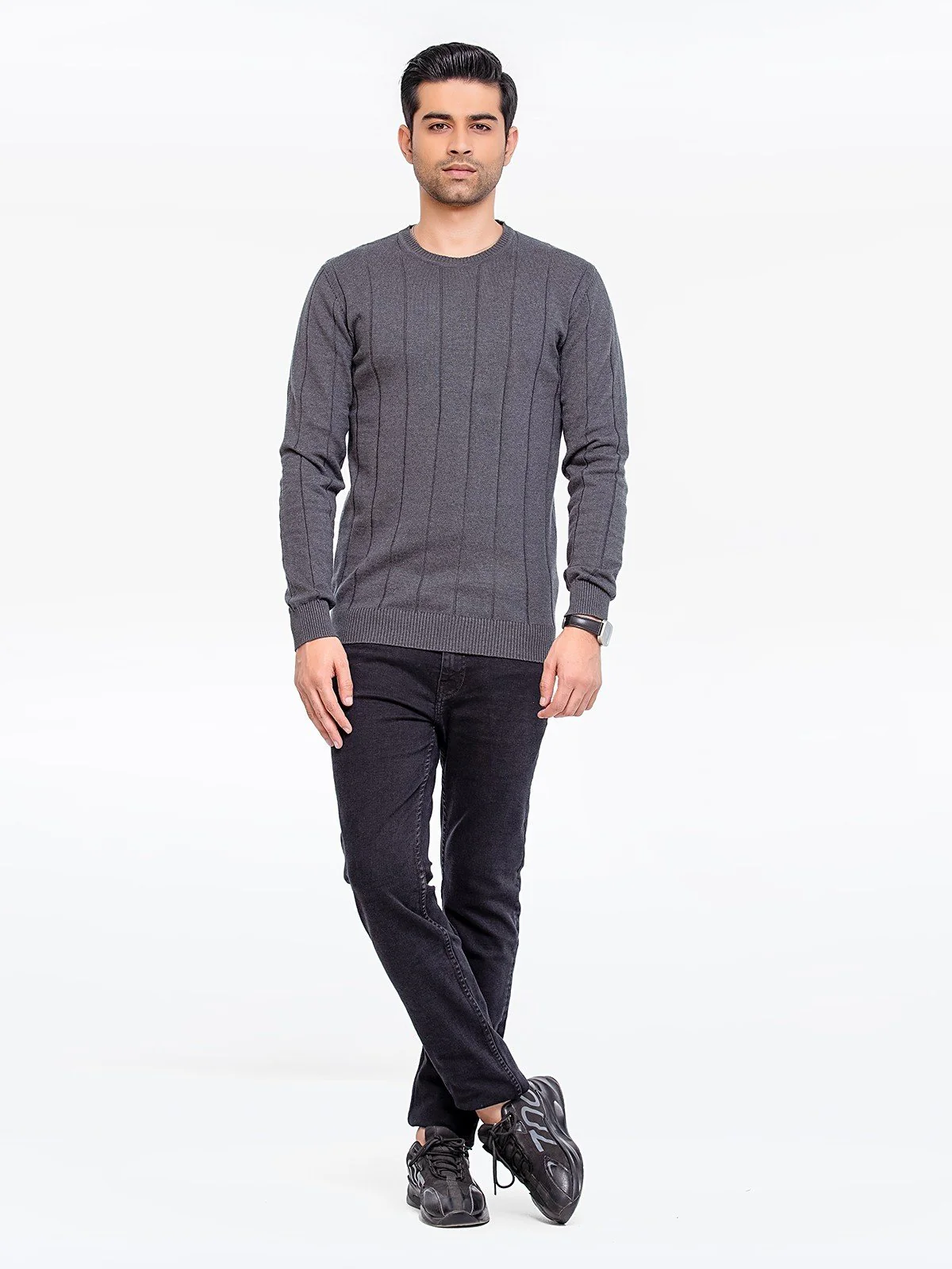 Men's Charcoal Sweater - EMTSWT23-005 - Image 2